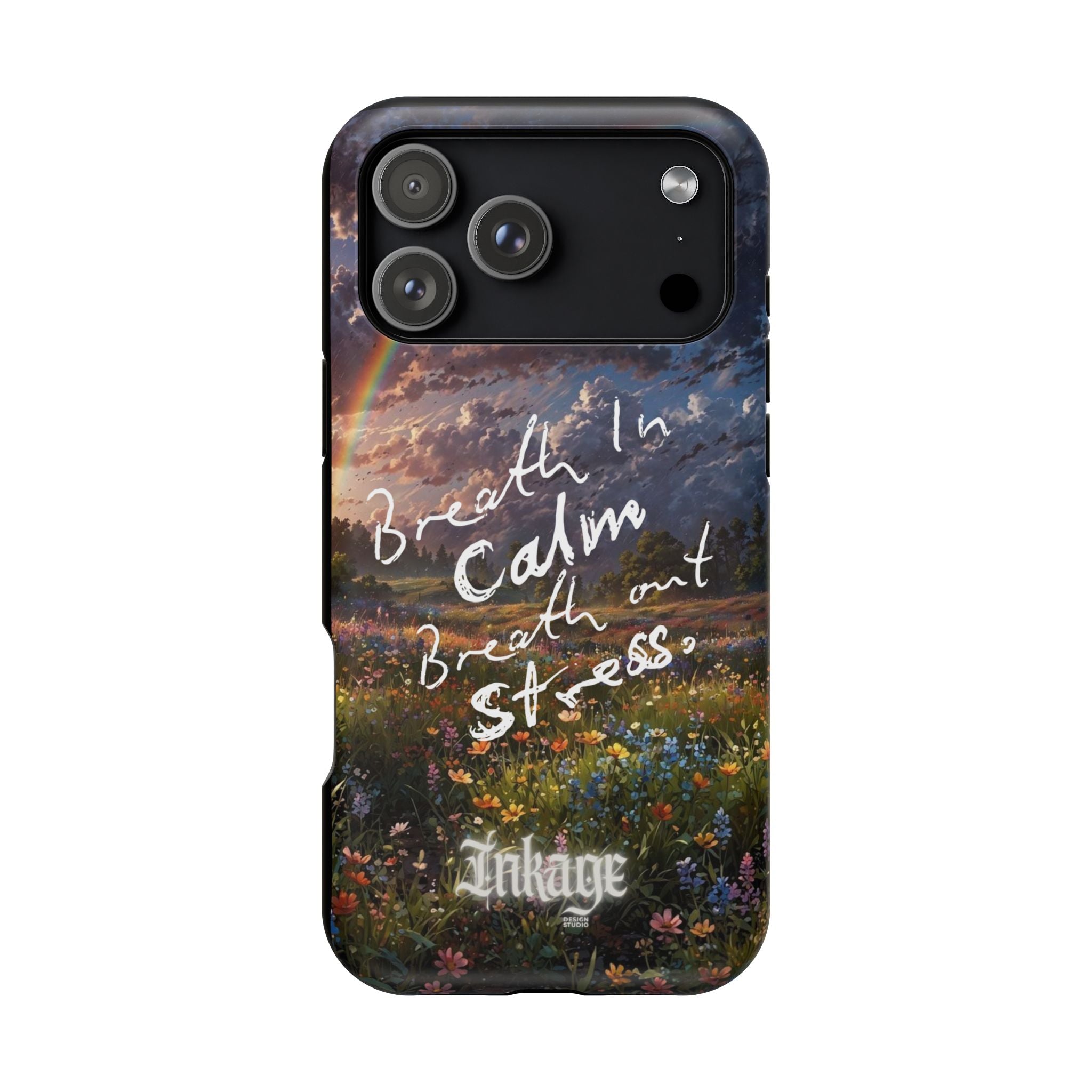 "Breath in Calm Breath out Stress" Magnetic Phone Cases (Quote)