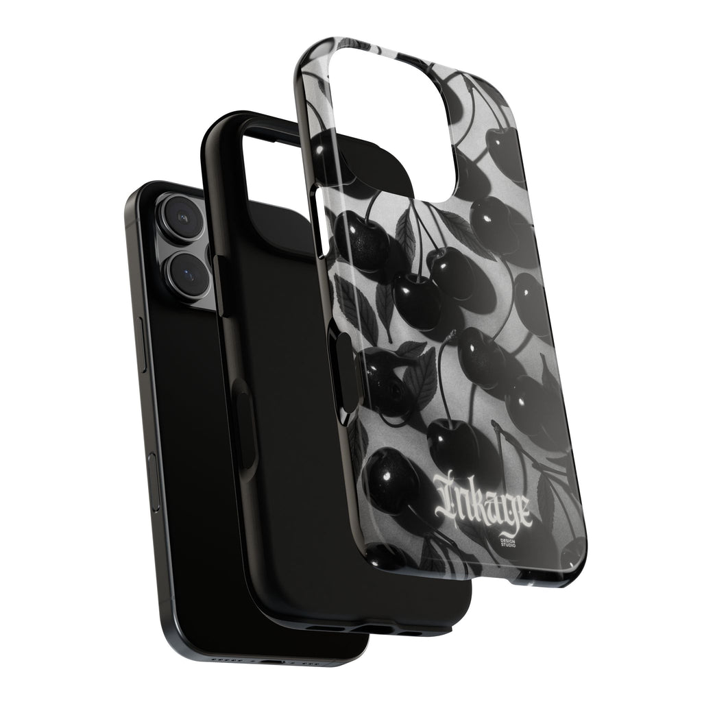 Black Cherry Print Tough Phone Cases (Minimal)