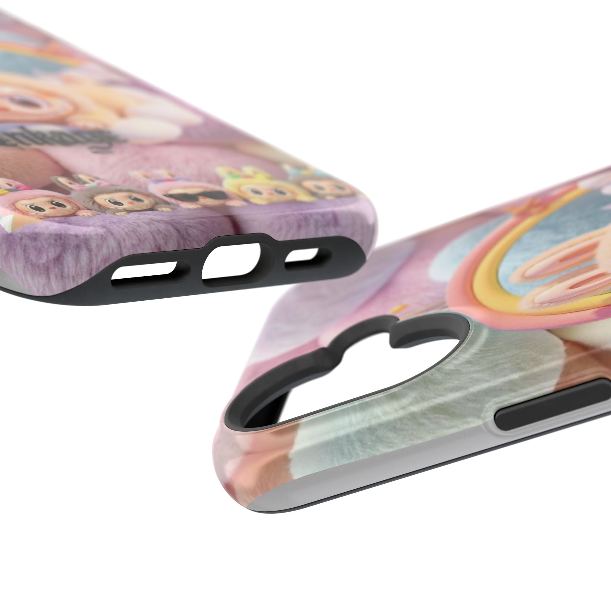 Pastel Rainbow Labubu Magnetic Phone Cases (Animation)