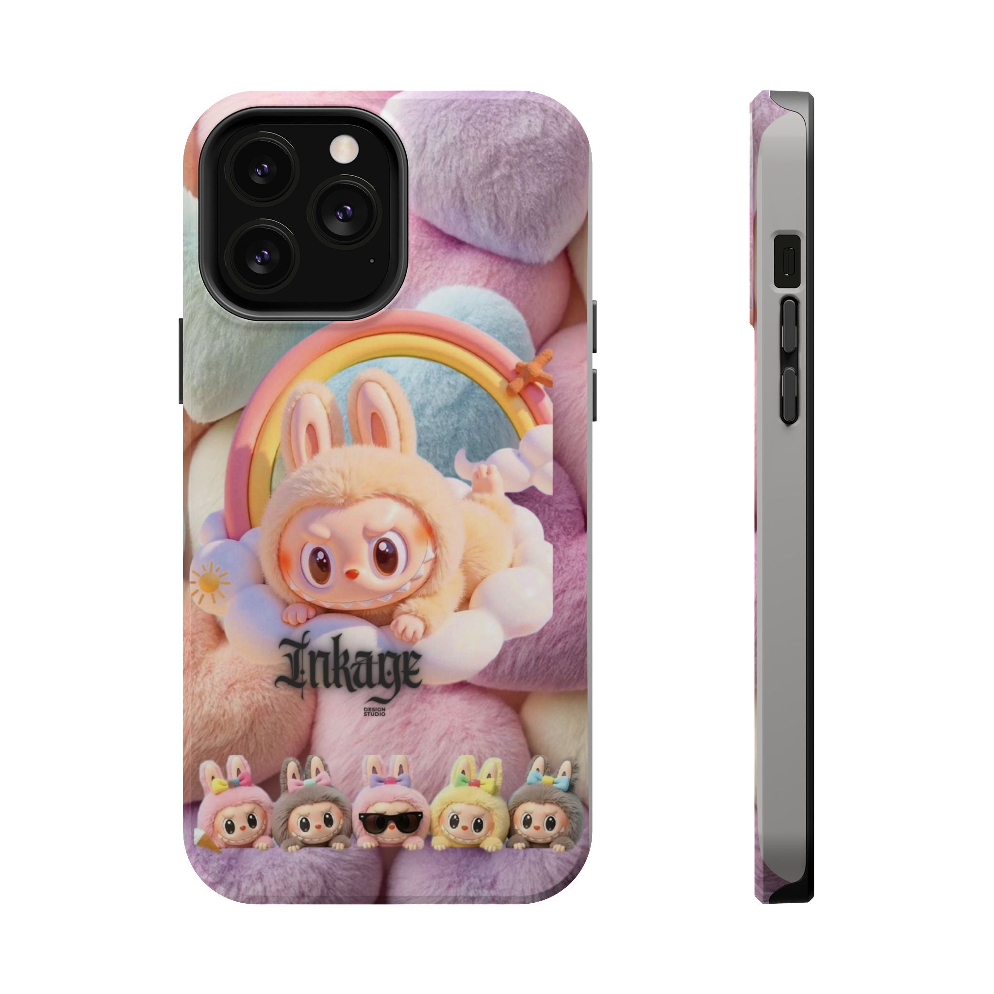 Pastel Rainbow Labubu Magnetic Phone Cases (Animation)