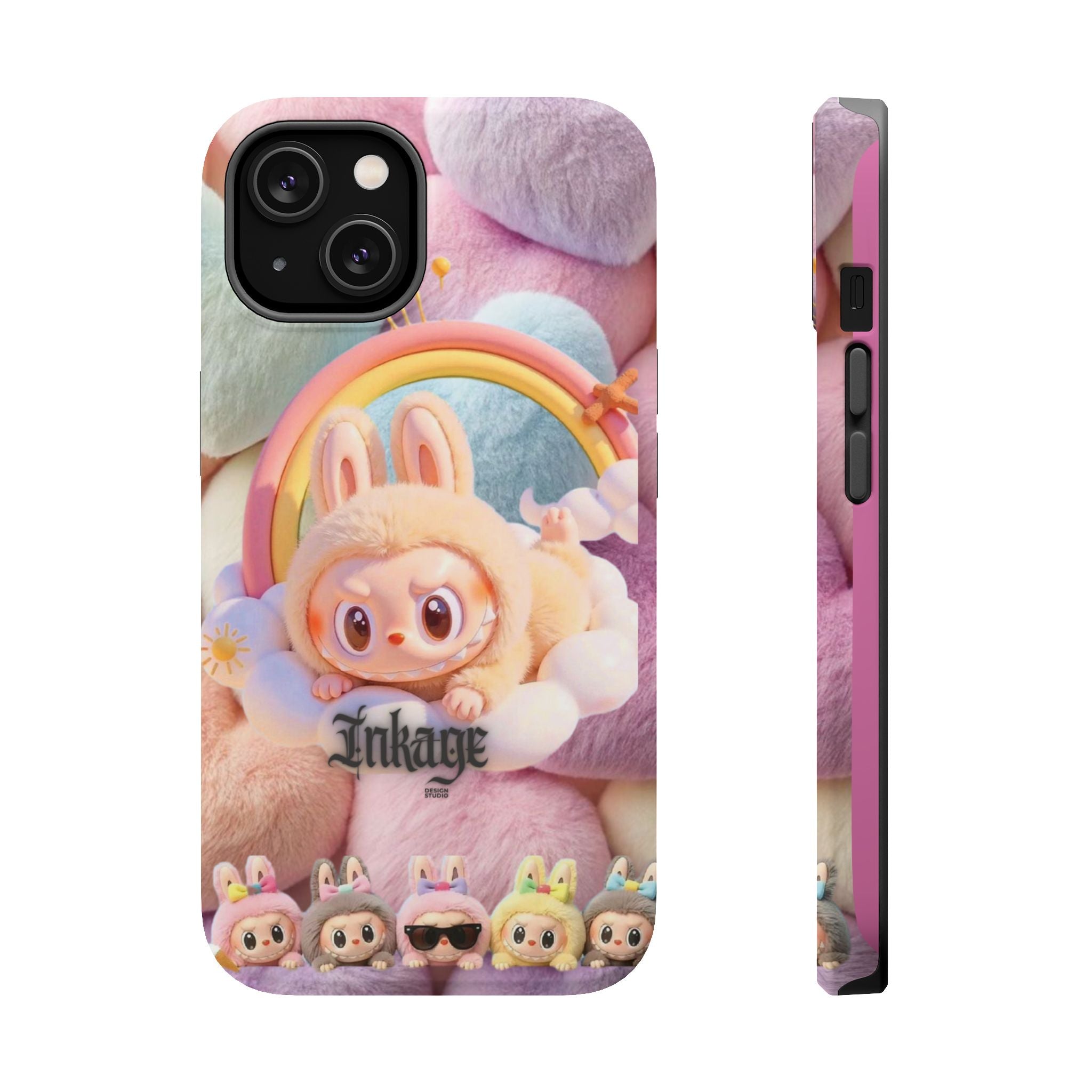Pastel Rainbow Labubu Magnetic Phone Cases(Animation)