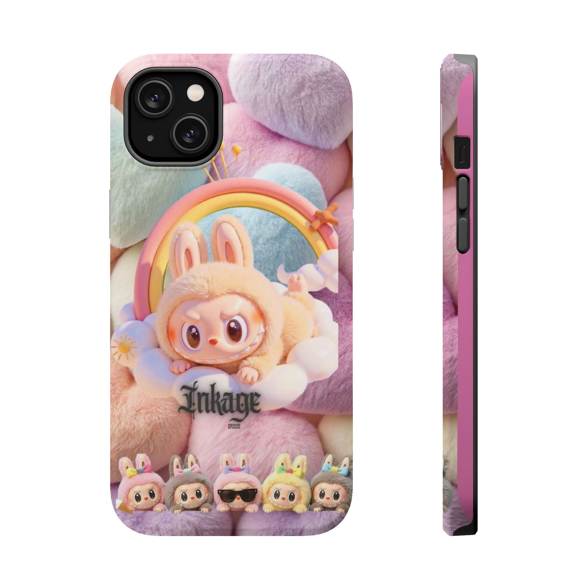 Pastel Rainbow Labubu Magnetic Phone Cases(Animation)