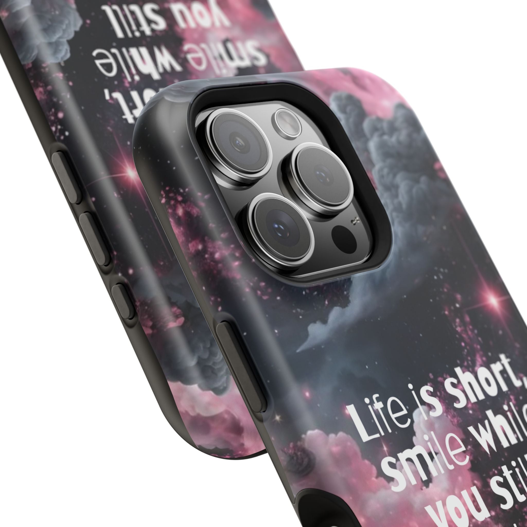 “Life is Short, Smile While You Still Have Teeth” Magnetic Phone Cases (Quote)