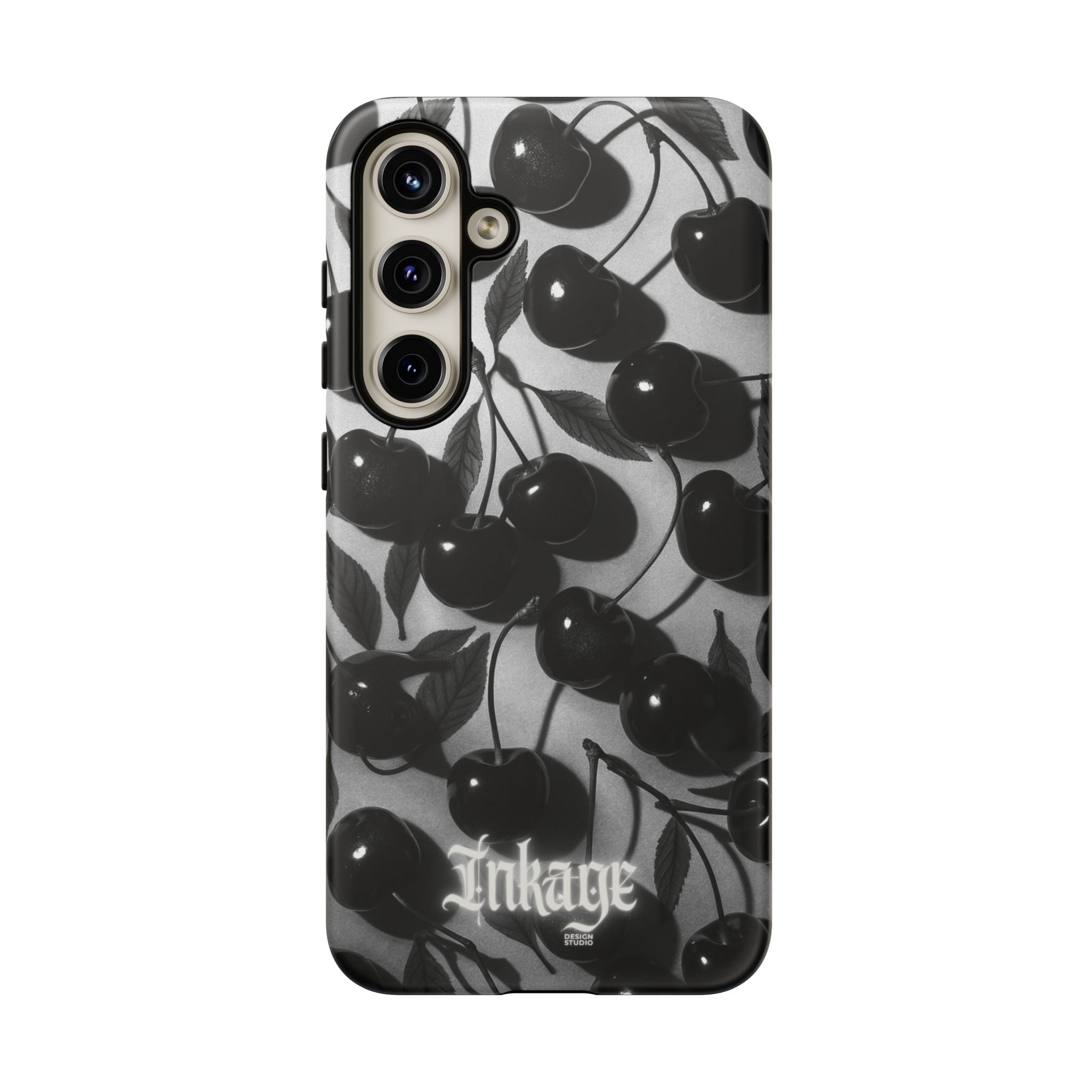 Black Cherry Print Tough Phone Cases (Minimal)