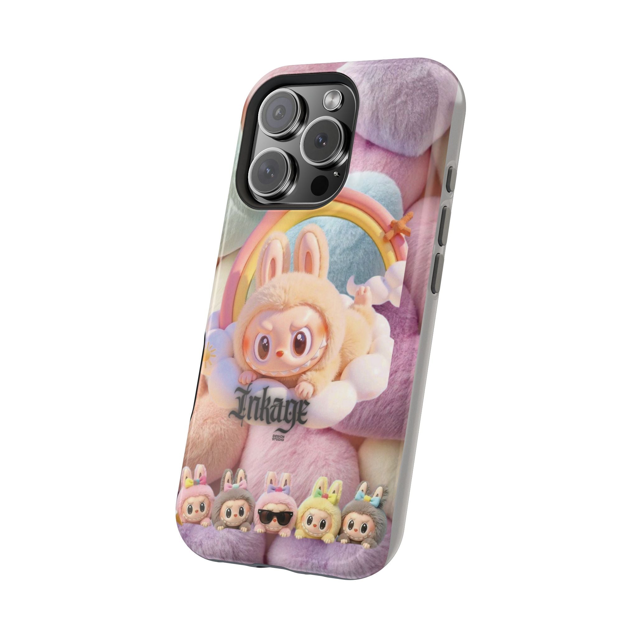 Pastel Rainbow Labubu Magnetic Phone Cases (Animation)