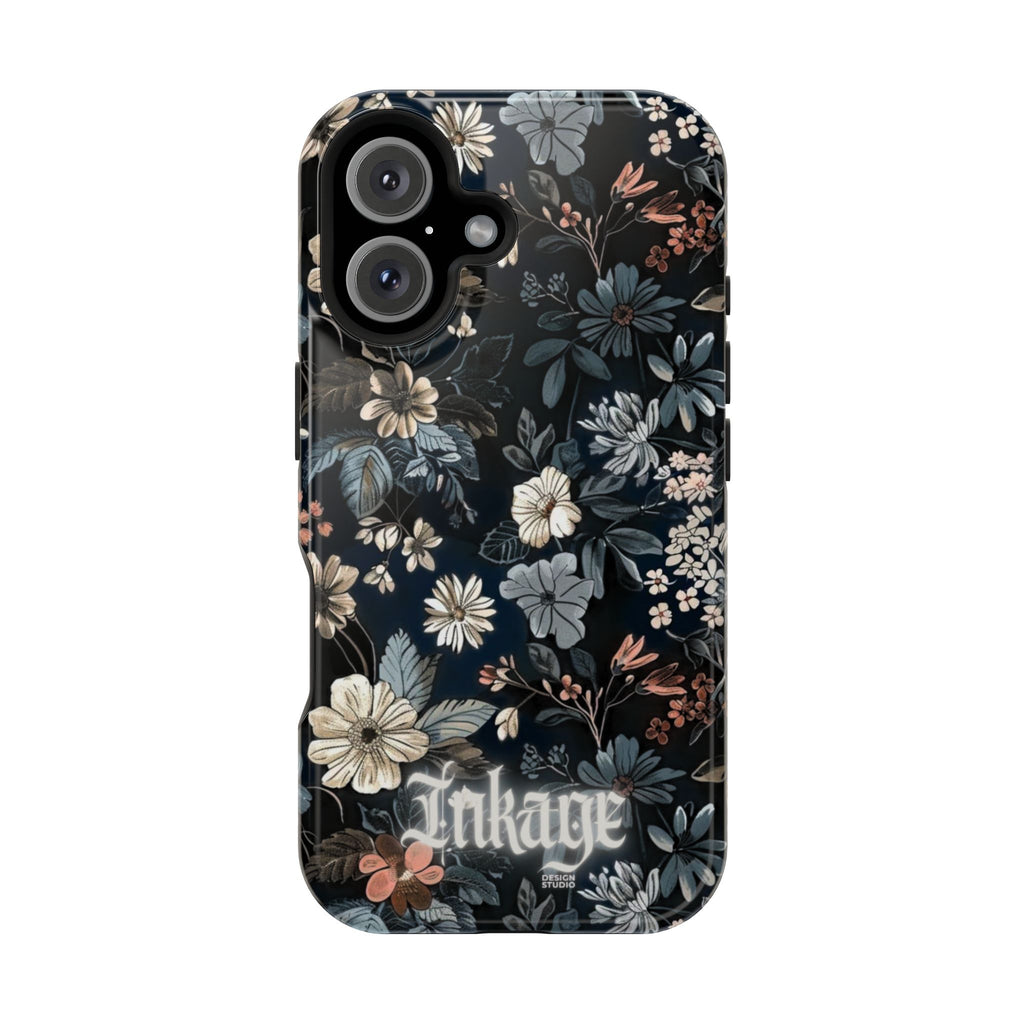 Black Florals Magnetic Phone Cases (Minimal)