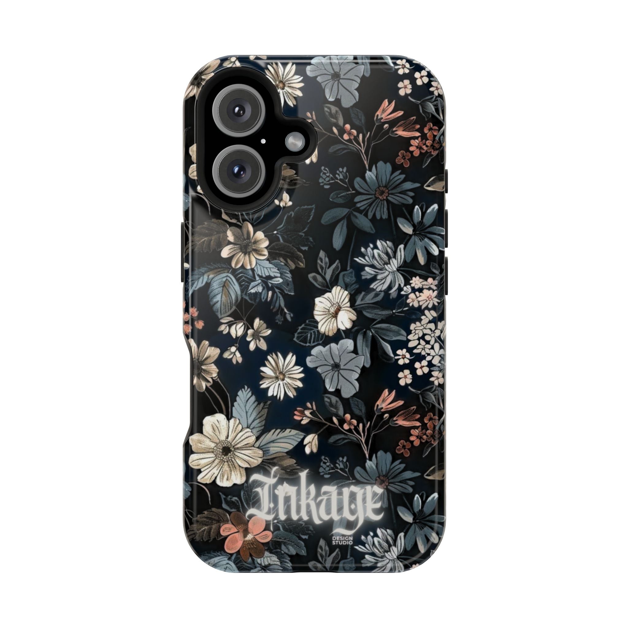 Black Florals Magnetic Phone Cases (Minimal)