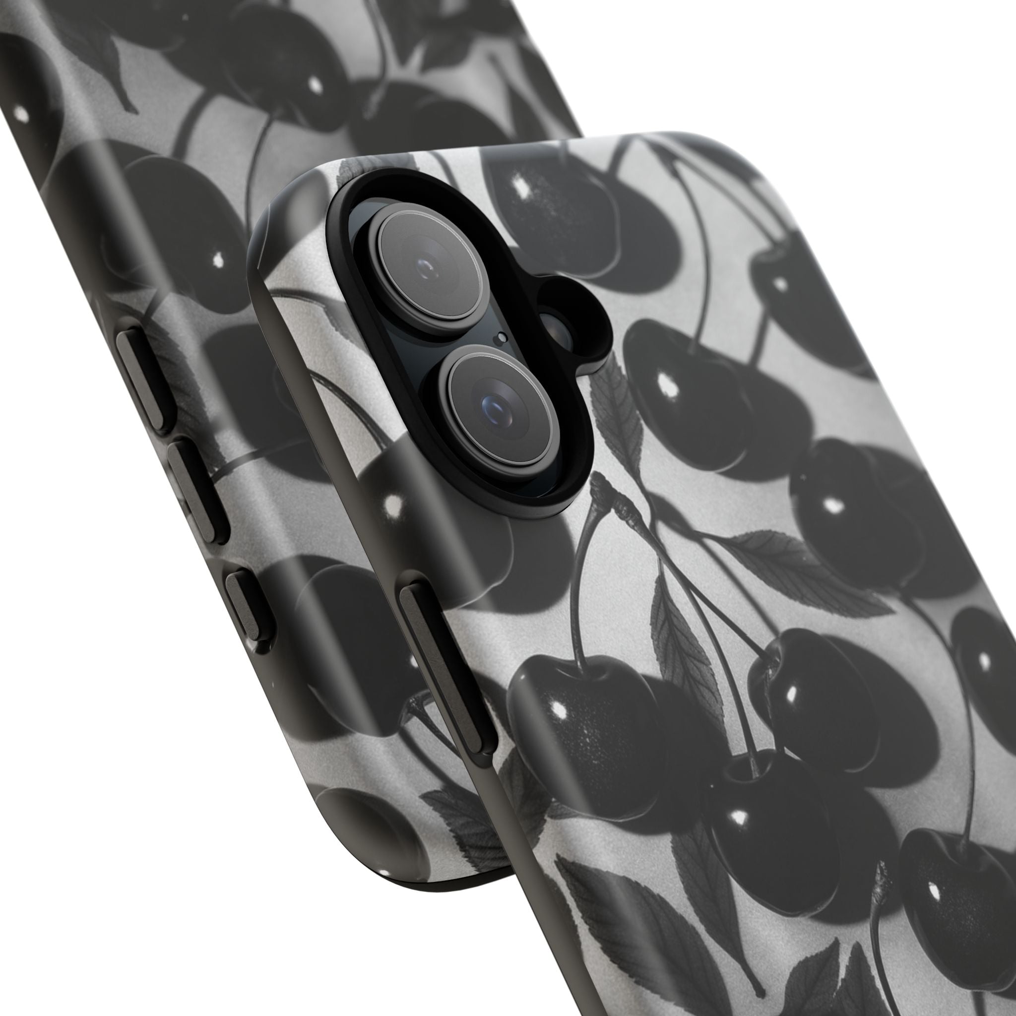 Black Cherry Print Tough Phone Cases (Minimal)