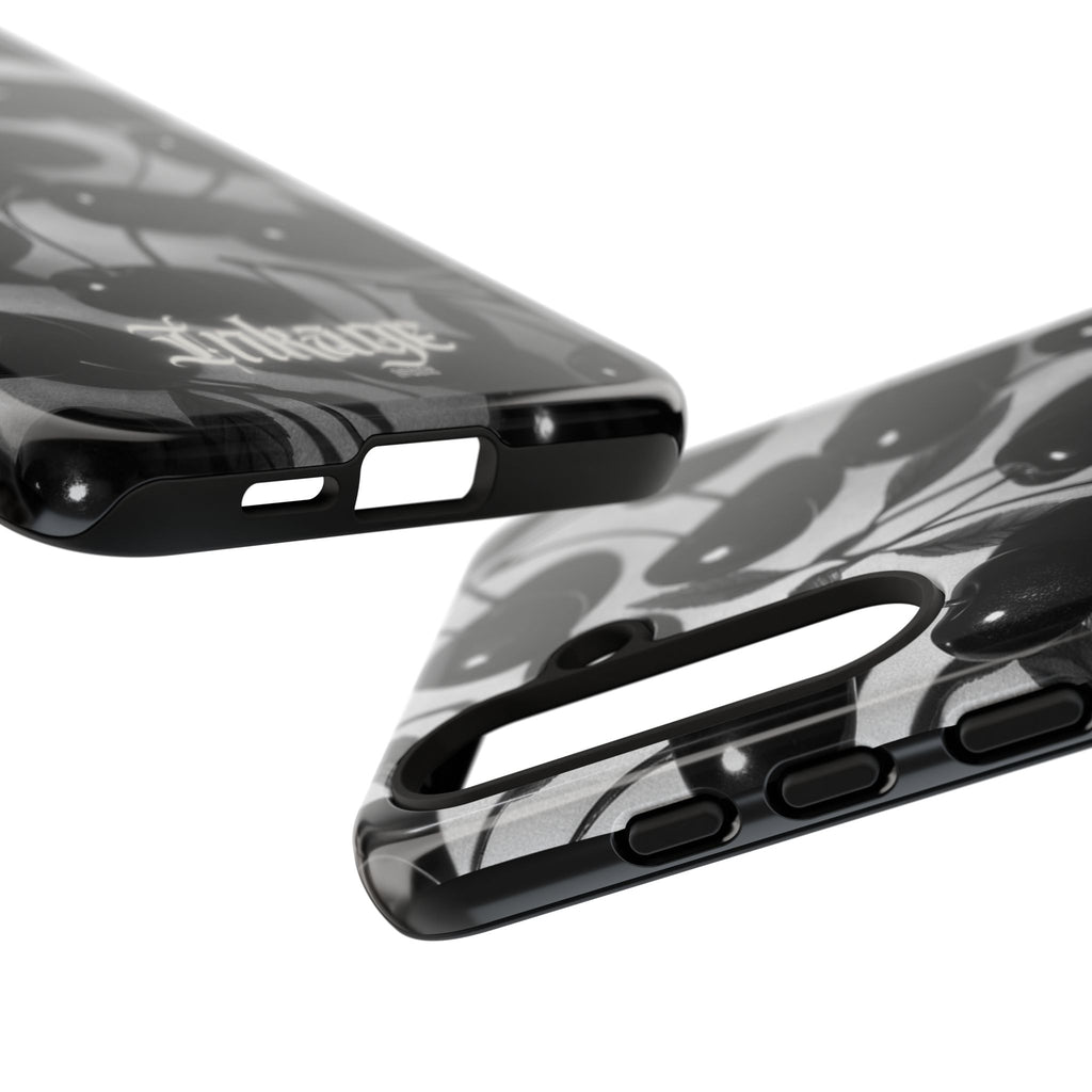Black Cherry Print Tough Phone Cases (Minimal)
