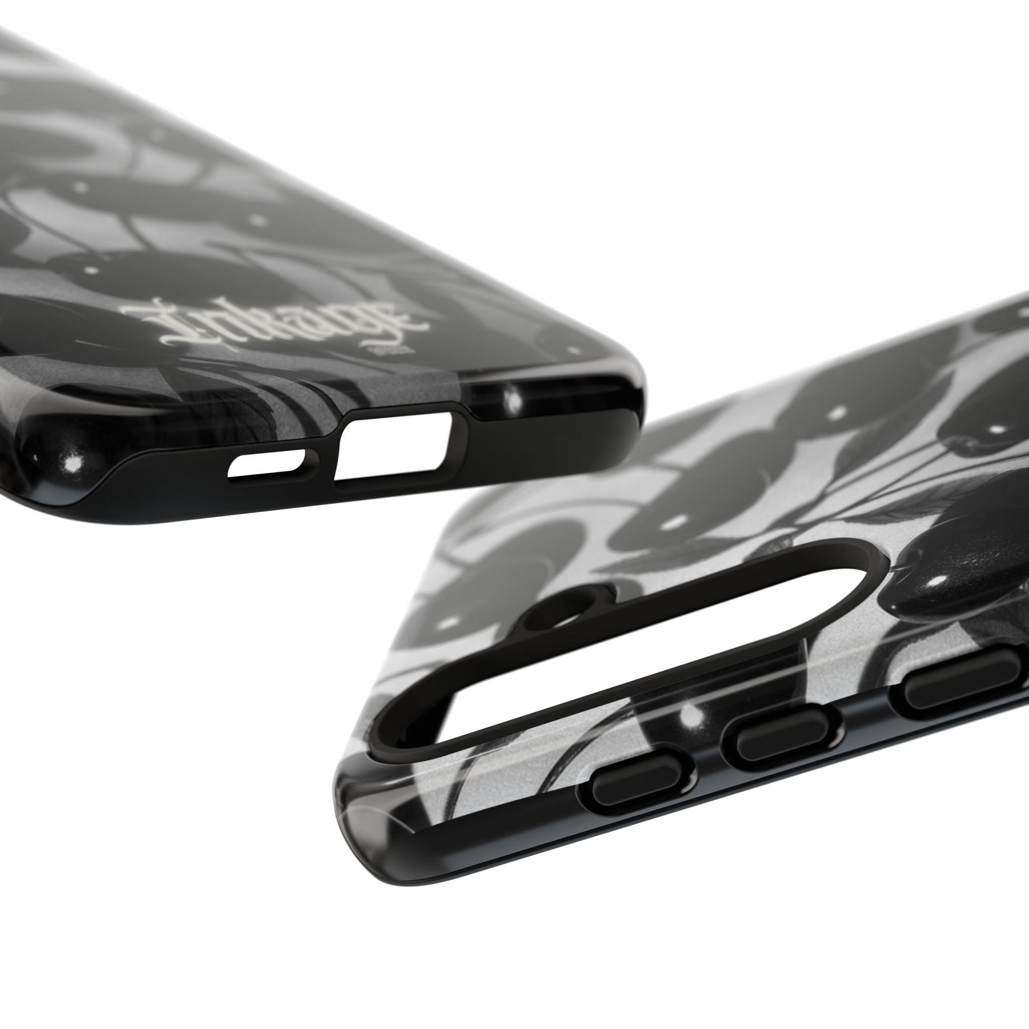 Black Cherry Print Tough Phone Cases (Minimal)