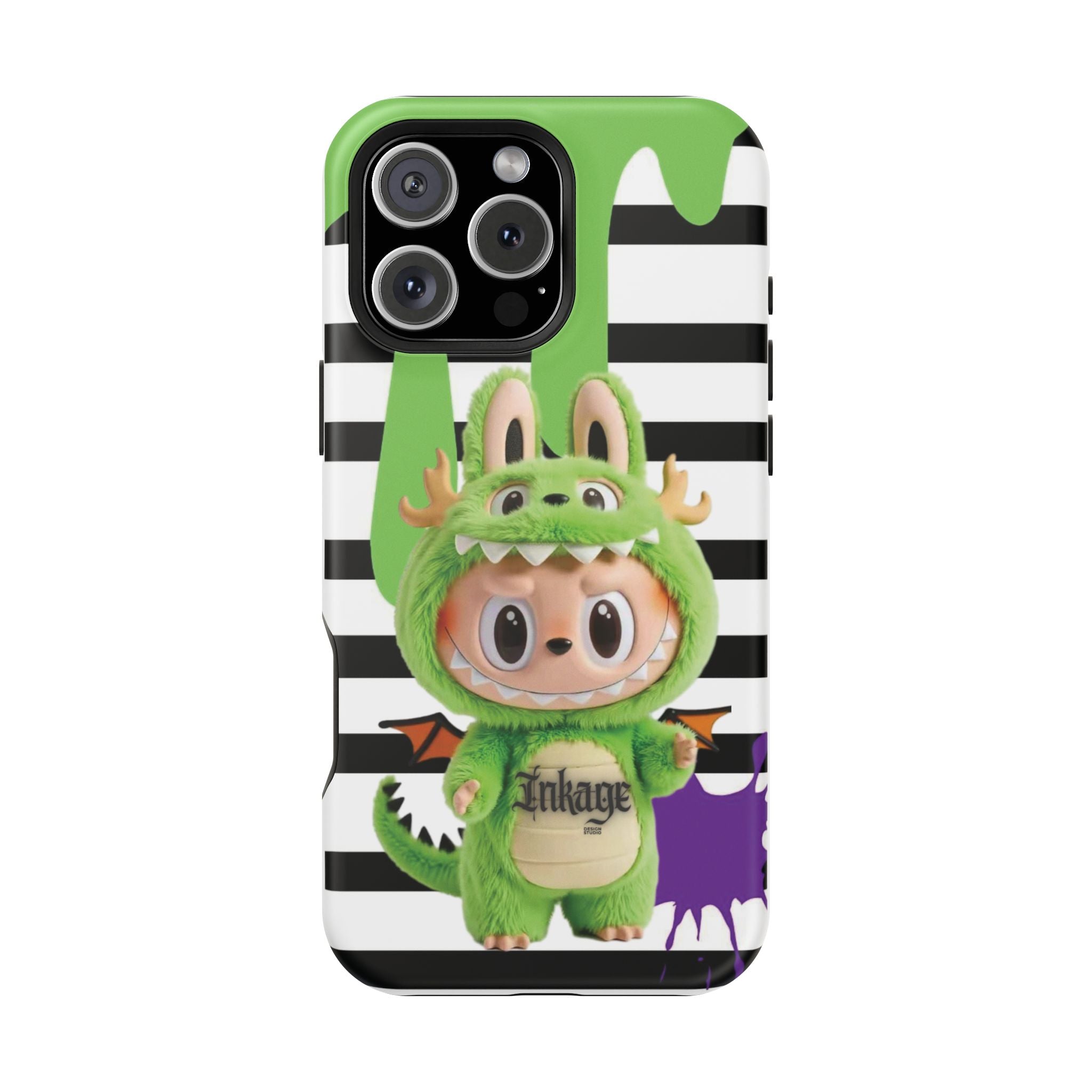 Greenie Labubu Spooky Magnetic Phone Case (Animation)