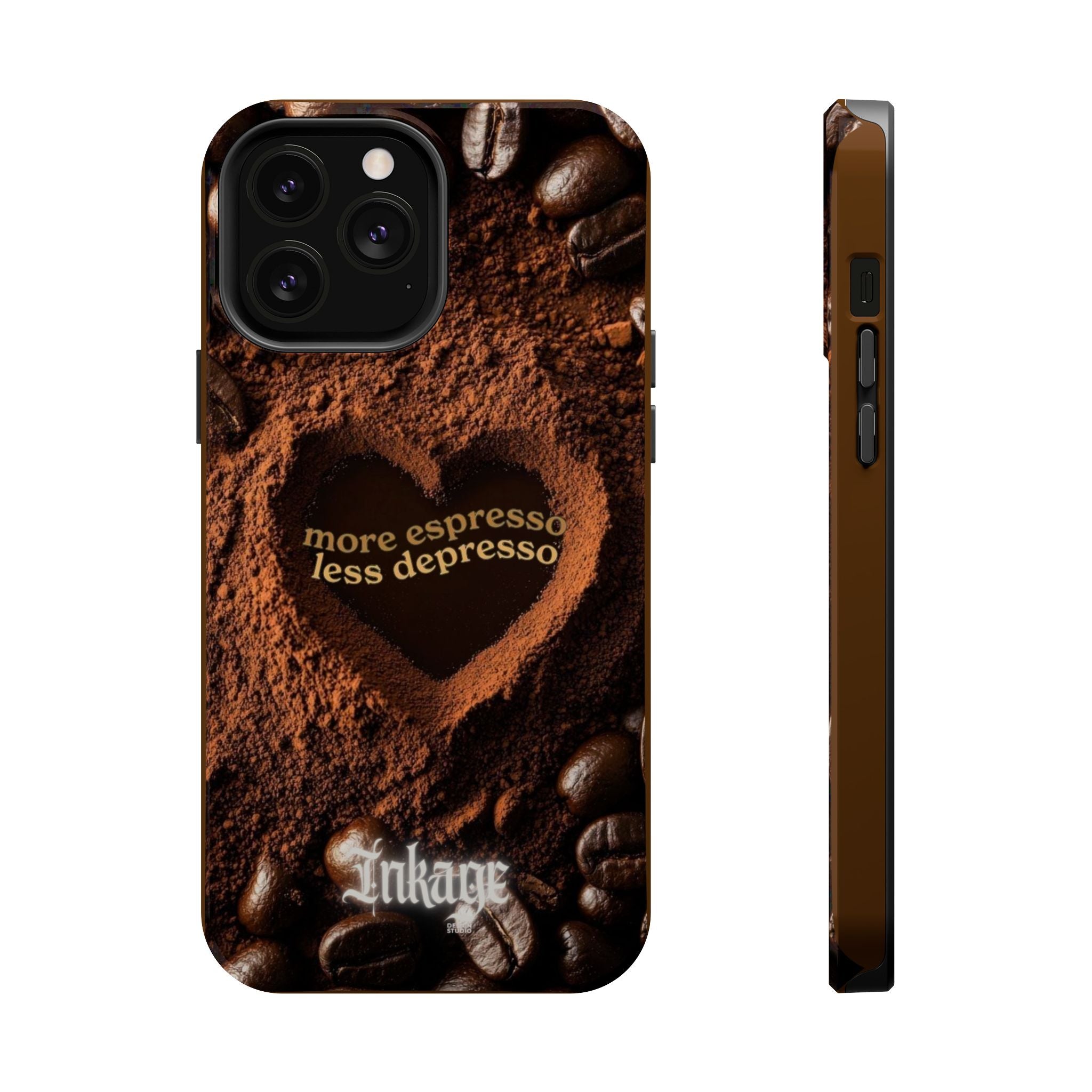 "More Espresso Less Depresso" Magnetic Phone Cases (Quote)