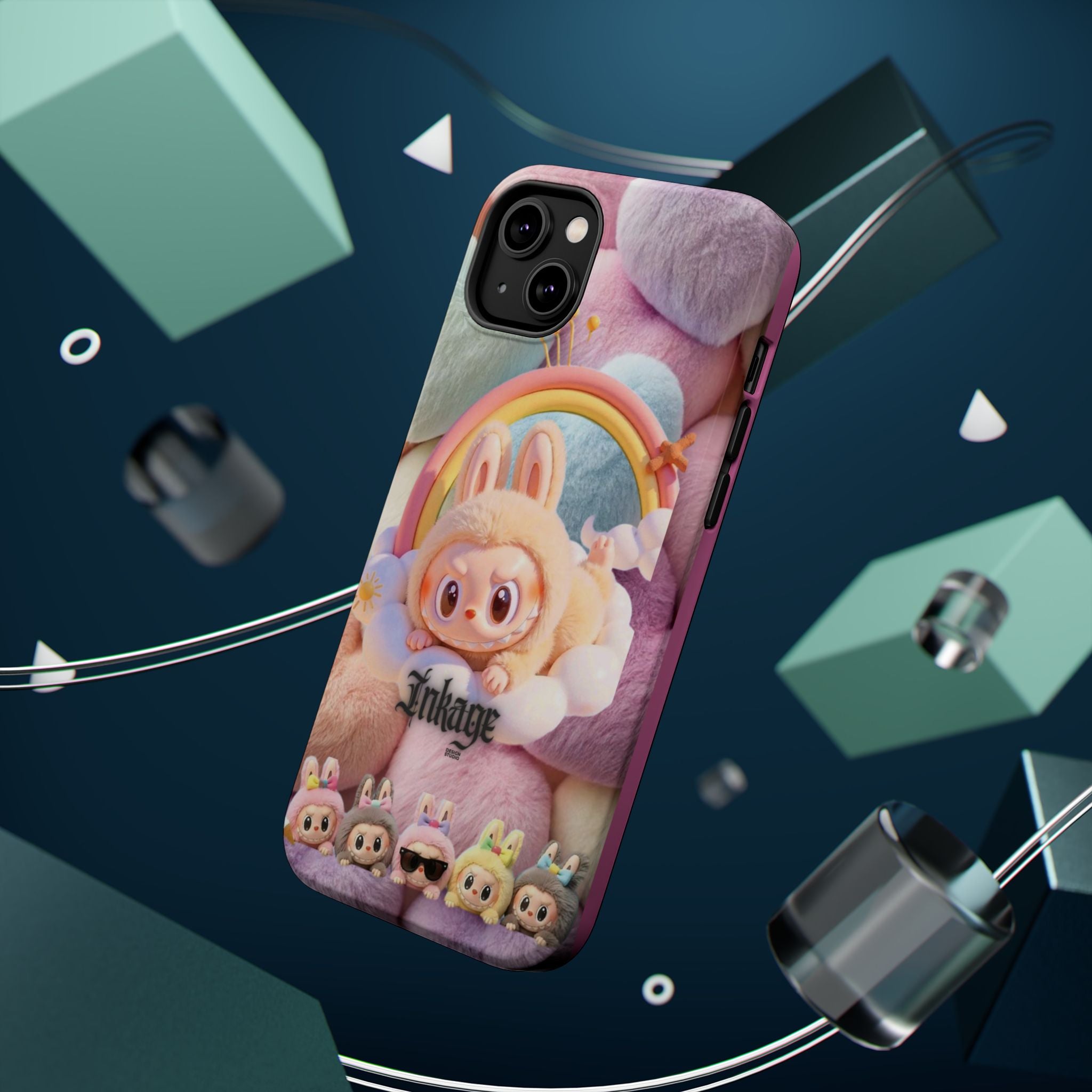Pastel Rainbow Labubu Magnetic Phone Cases(Animation)