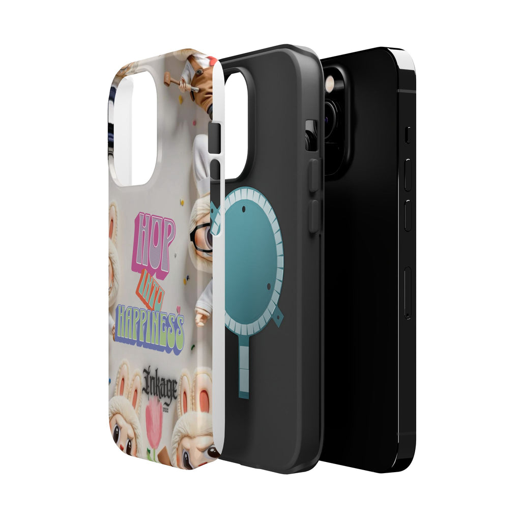 "Hop Into Happiness" Quote Magnetic Phone Case (Animation)