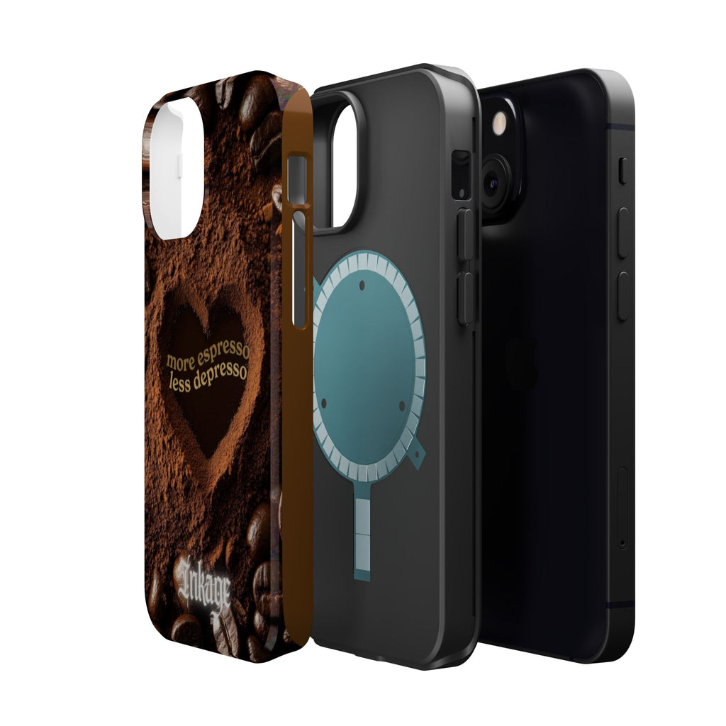 "More Espresso Less Depresso" Magnetic Phone Cases (Quote)