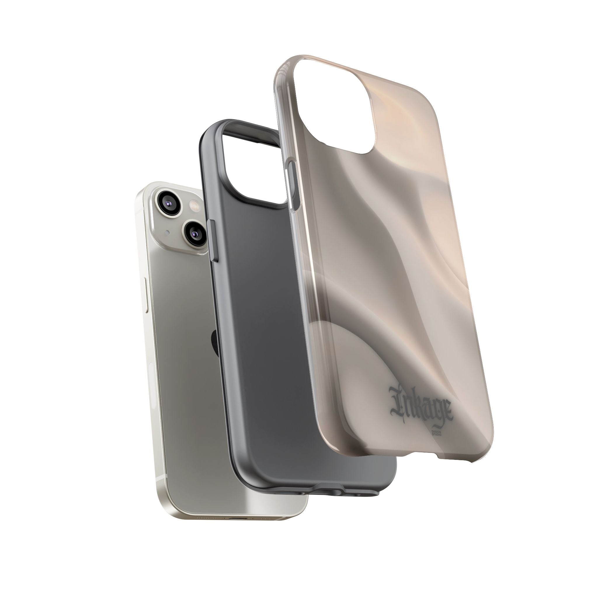 Beige Wavy Flow Tough Phone Case (Minimal)