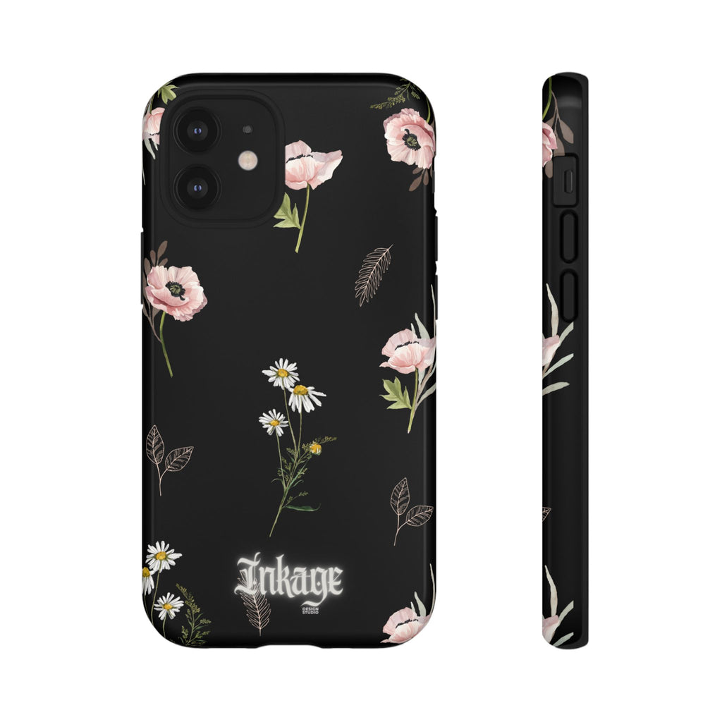 Elegant Black Florals Tough Phone Cases (Minimal)