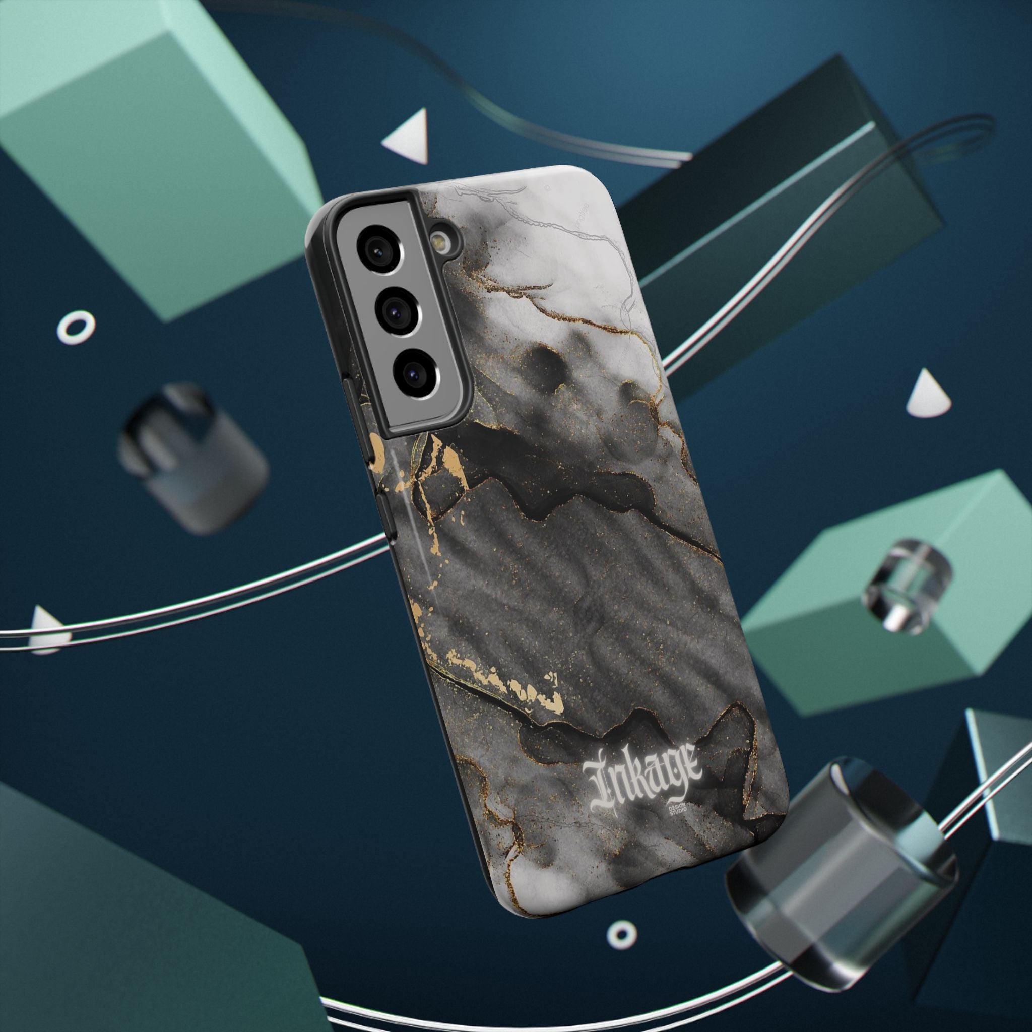 White Noir Marble Gold Foil Magnetic Phone Cases