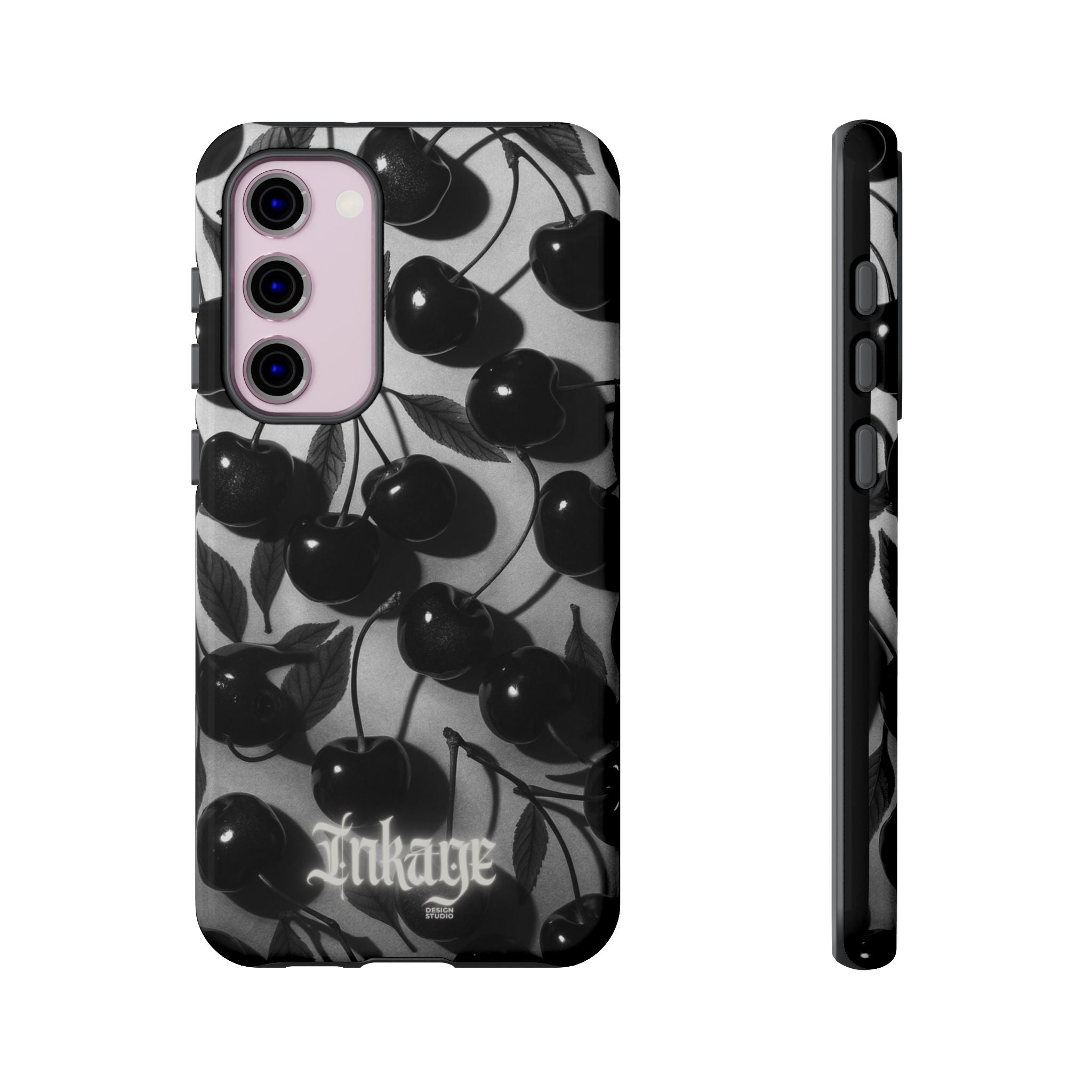 Black Cherry Print Tough Phone Cases (Minimal)