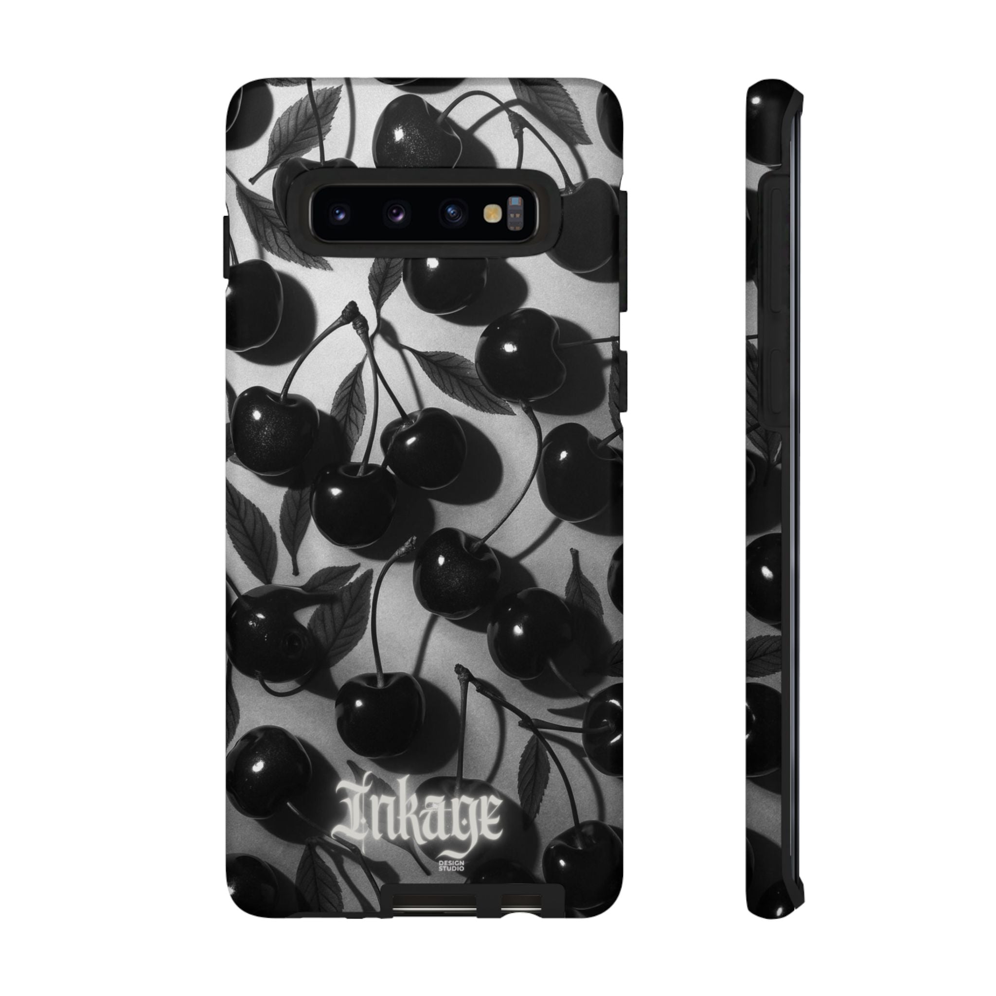 Black Cherry Print Tough Phone Cases (Minimal)