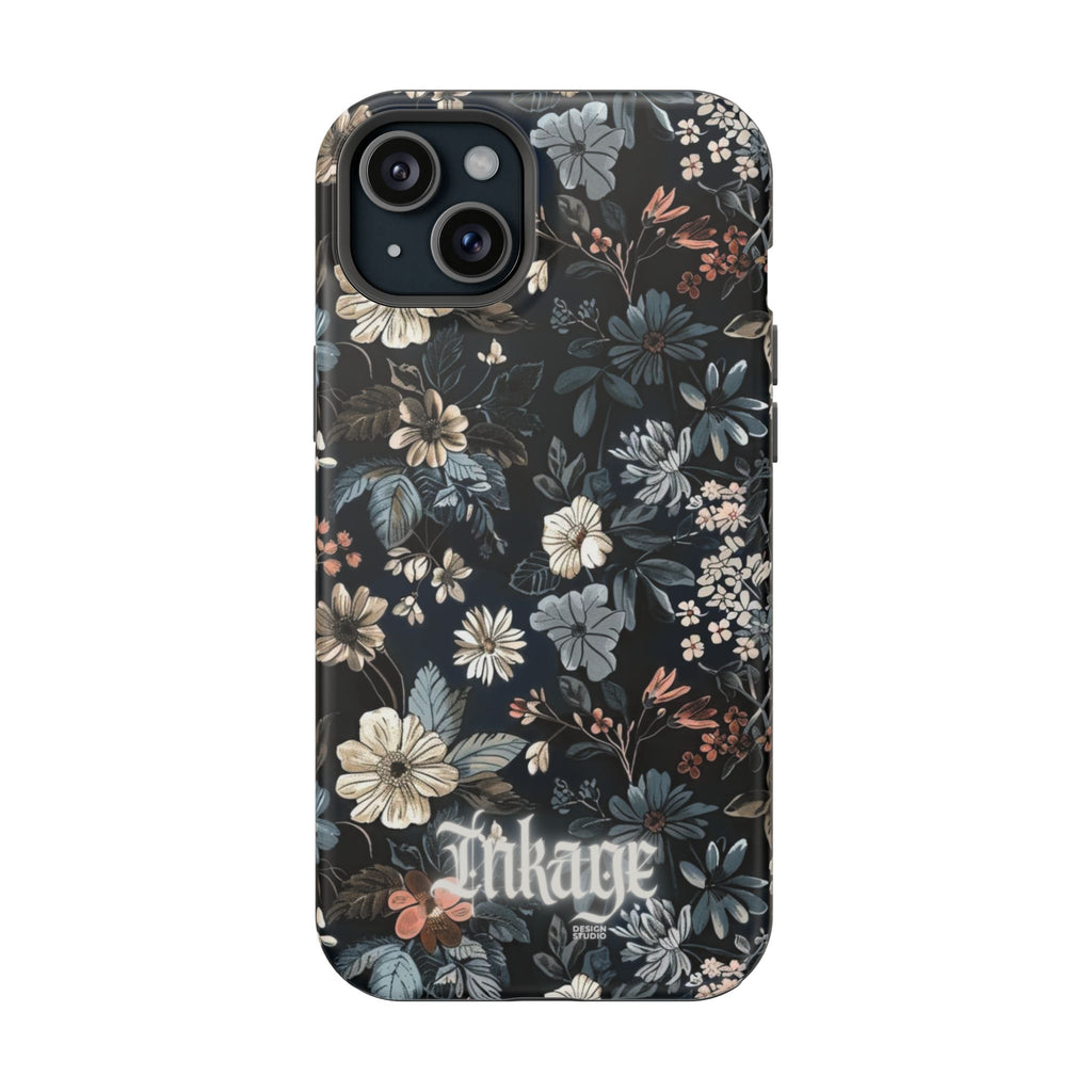 Black Florals Magnetic Phone Cases (Minimal)