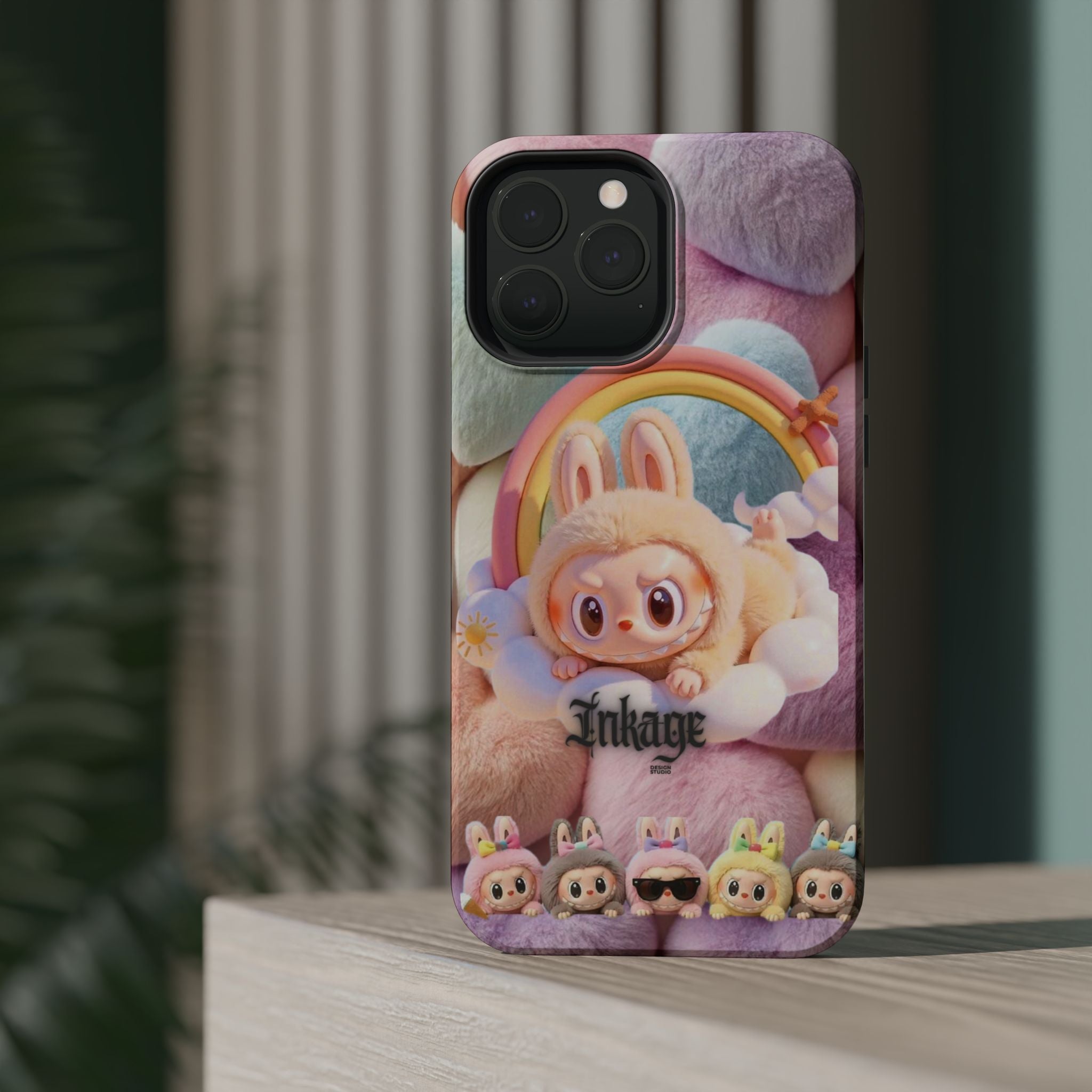 Pastel Rainbow Labubu Magnetic Phone Cases(Animation)
