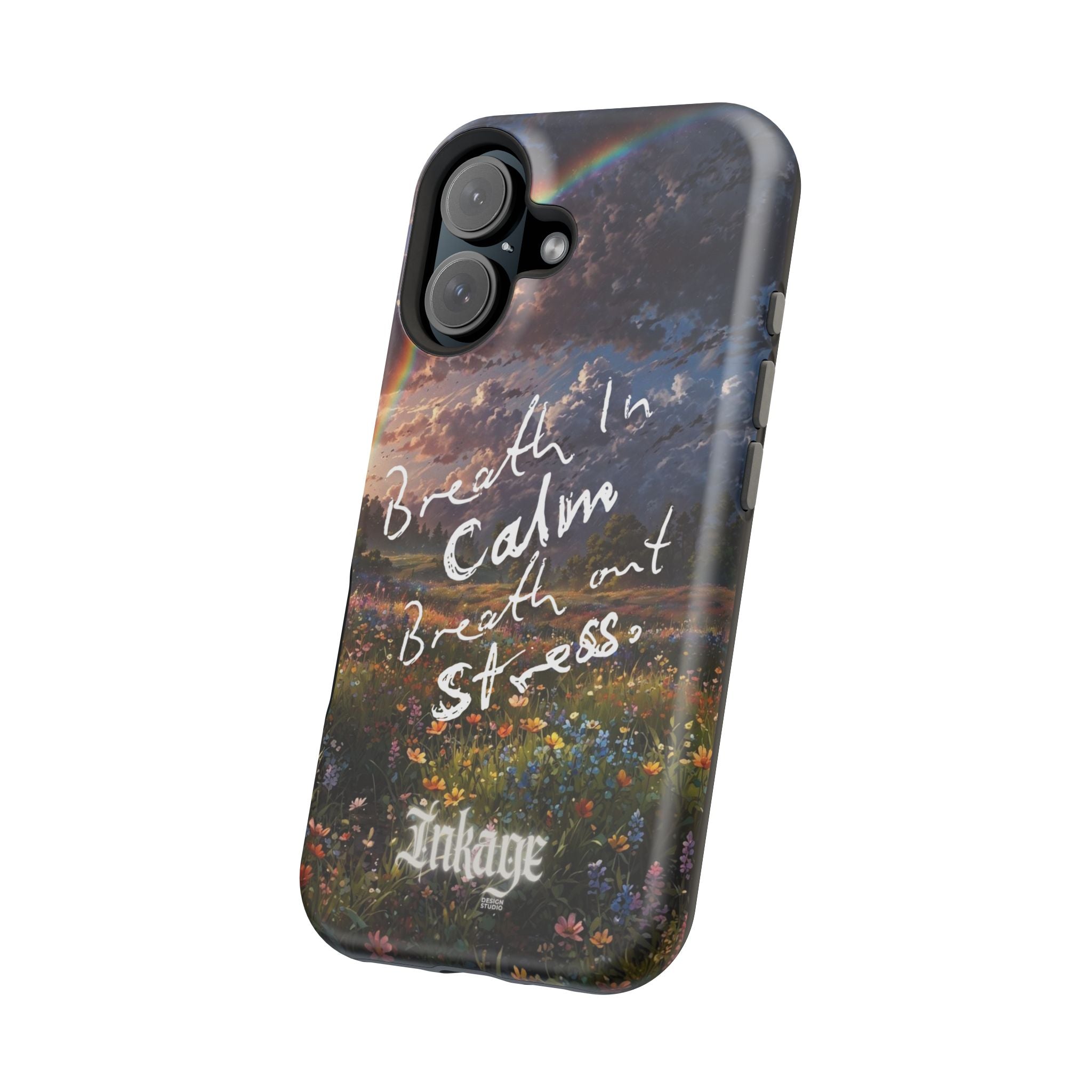 "Breath in Calm Breath out Stress" Magnetic Phone Cases (Quote)