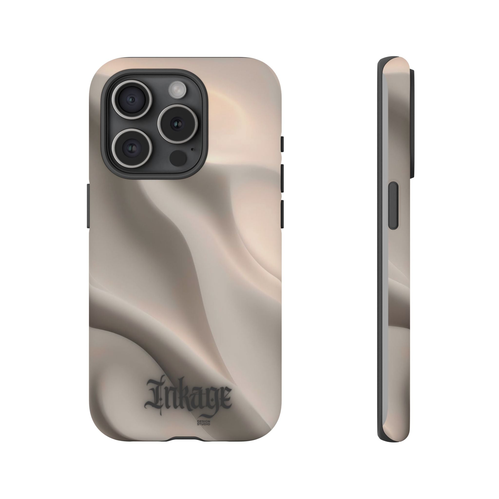 Beige Wavy Flow Tough Phone Case (Minimal)