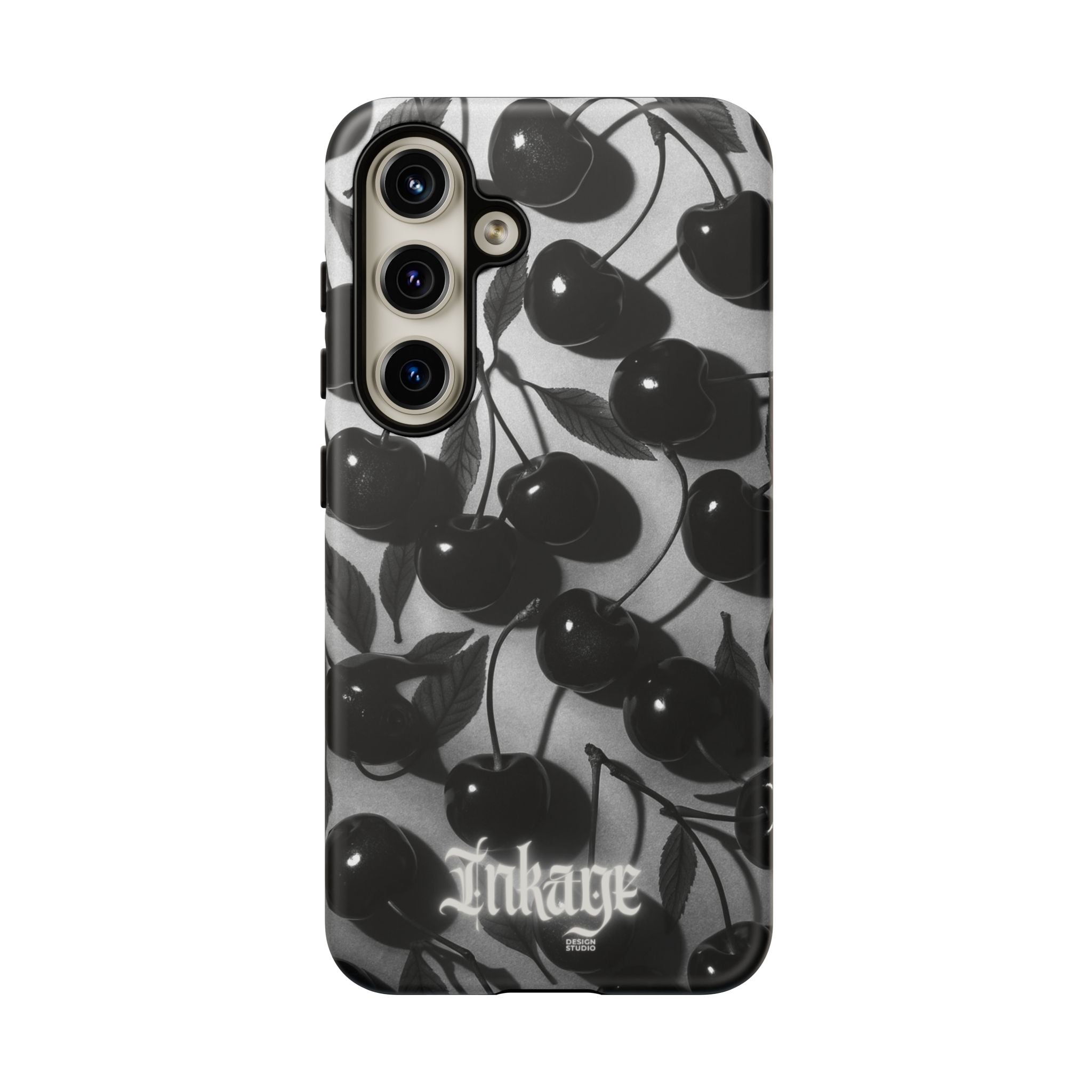 Black Cherry Print Tough Phone Cases (Minimal)