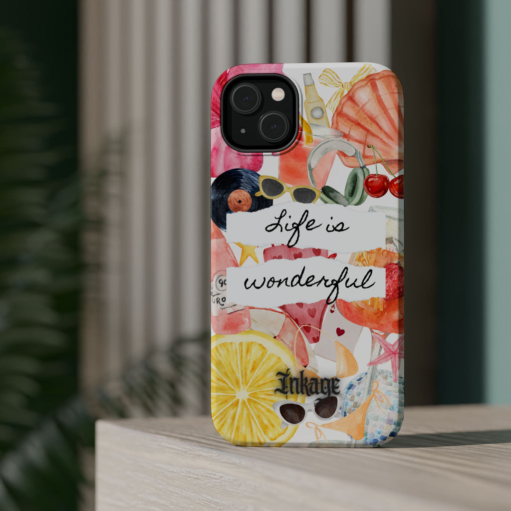 "Life is Wonderful" Quote Magnetic Phone Cases (Quote)