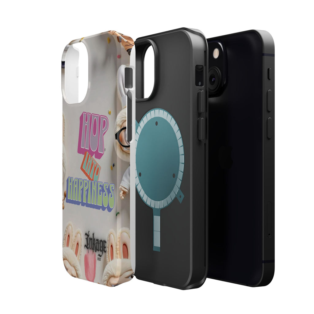 "Hop Into Happiness" Quote Magnetic Phone Case (Animation)