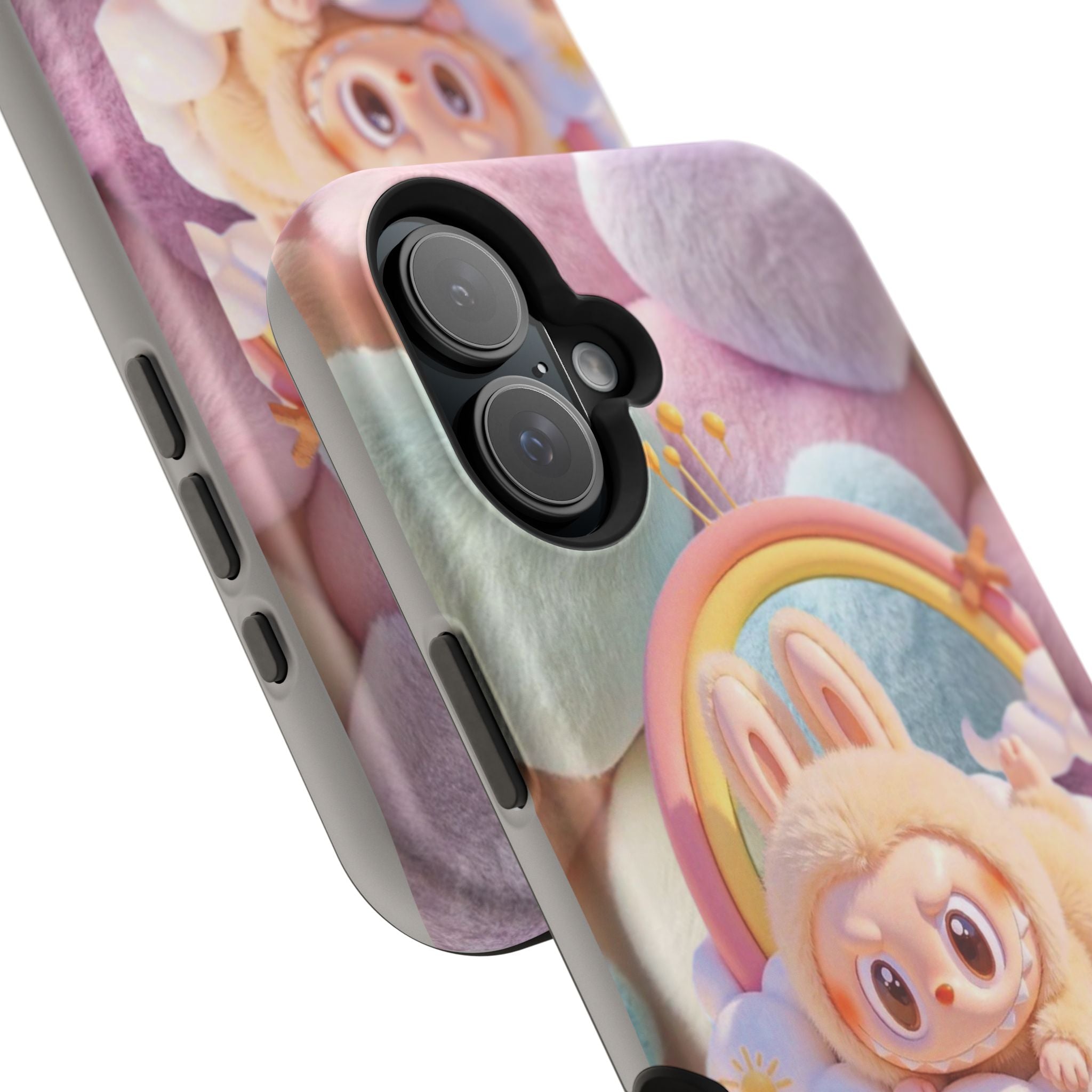Pastel Rainbow Labubu Magnetic Phone Cases (Animation)