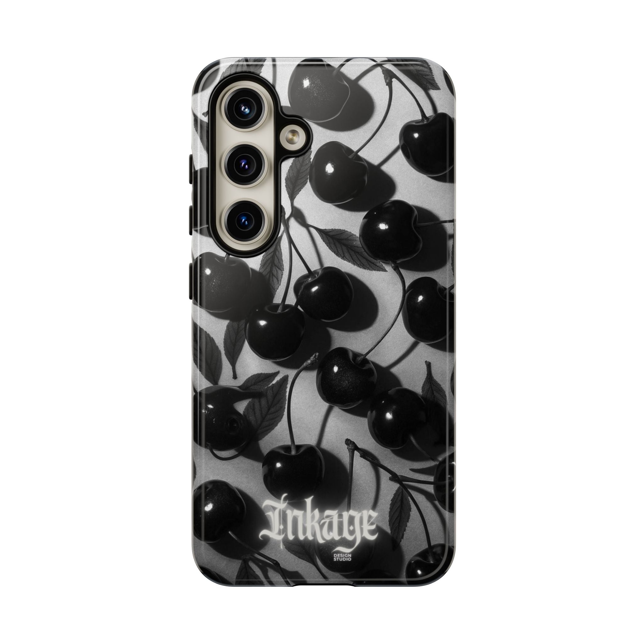 Black Cherry Print Tough Phone Cases (Minimal)