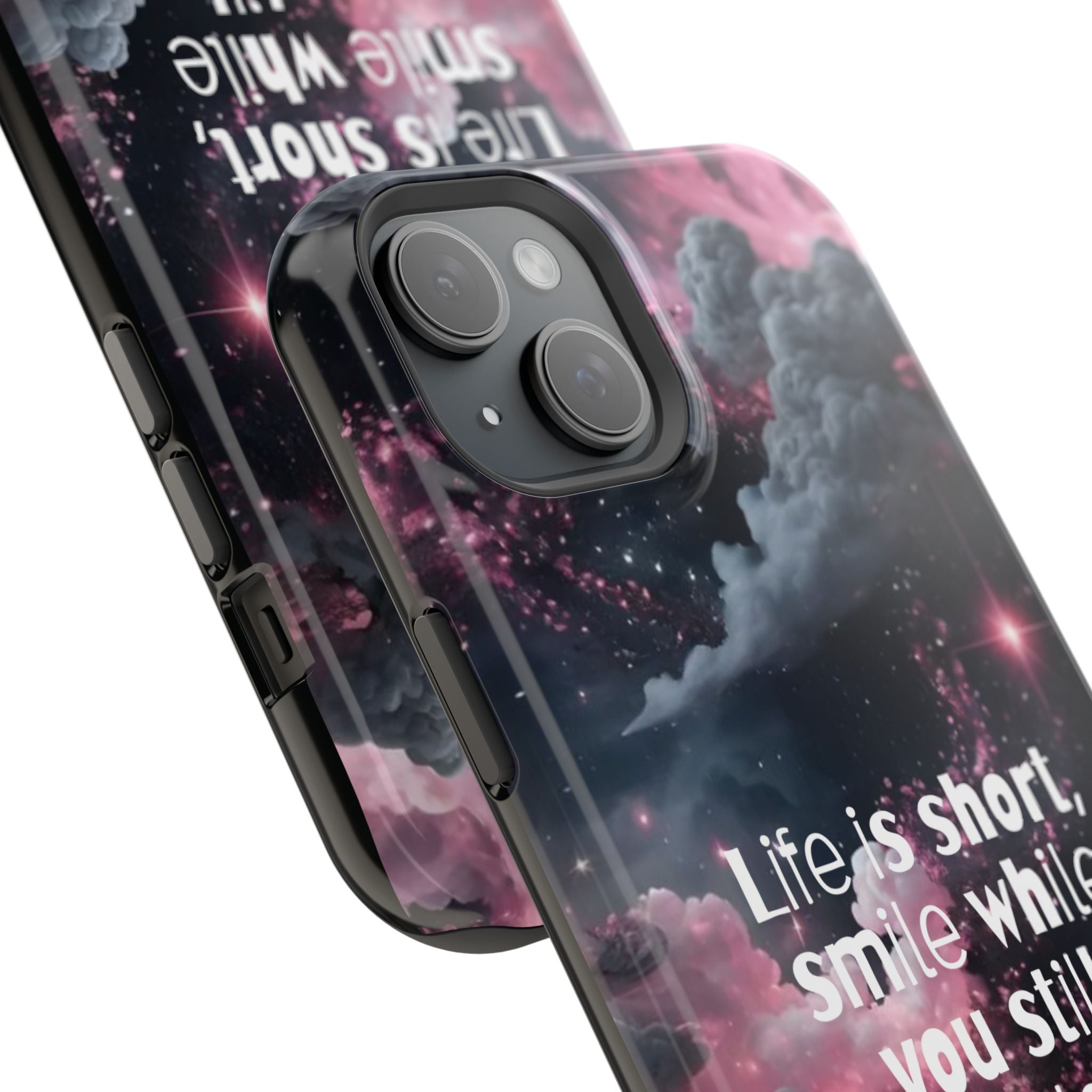 “Life is Short, Smile While You Still Have Teeth” Magnetic Phone Cases (Quote)
