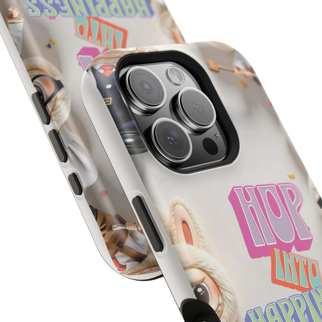 "Hop Into Happiness" Quote Magnetic Phone Case (Animation)