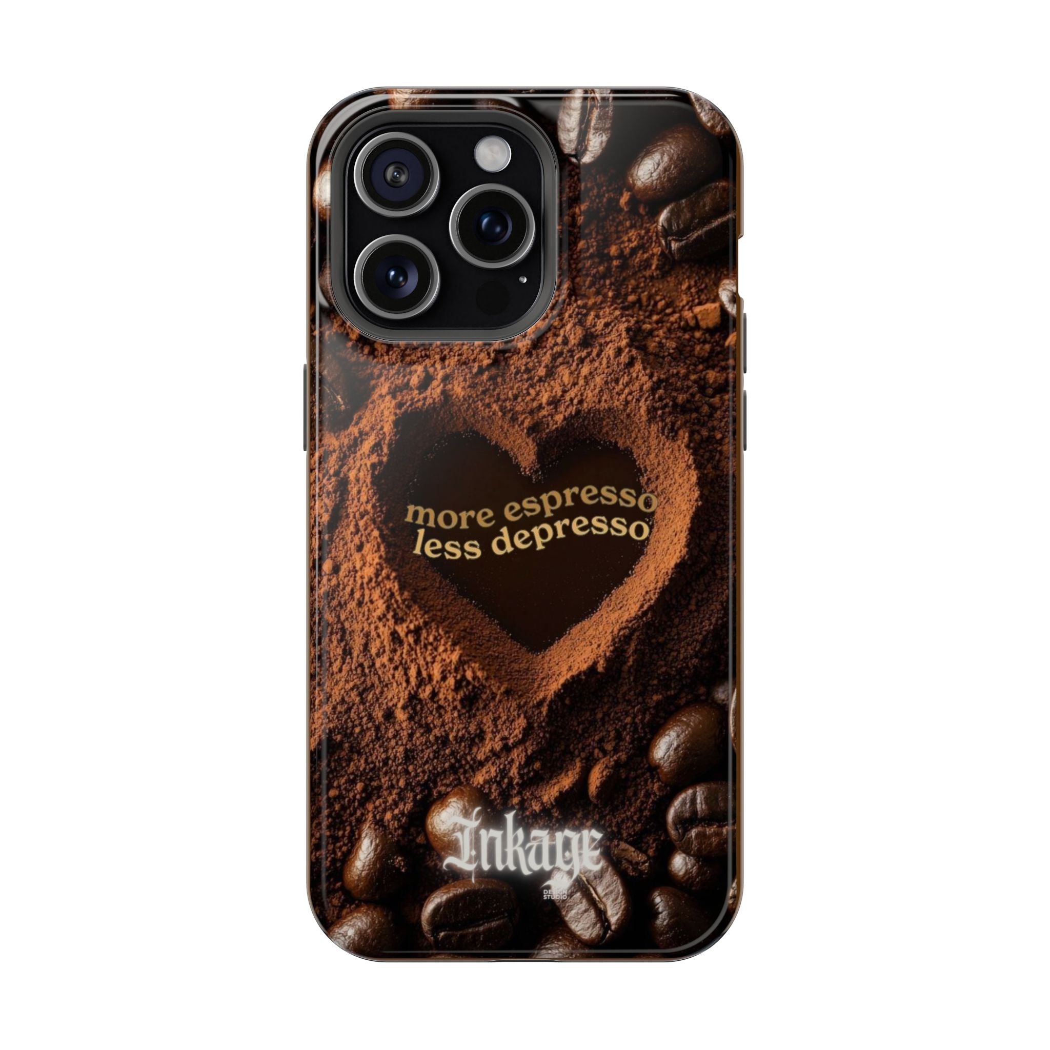 "More Espresso Less Depresso" Magnetic Phone Cases (Quote)