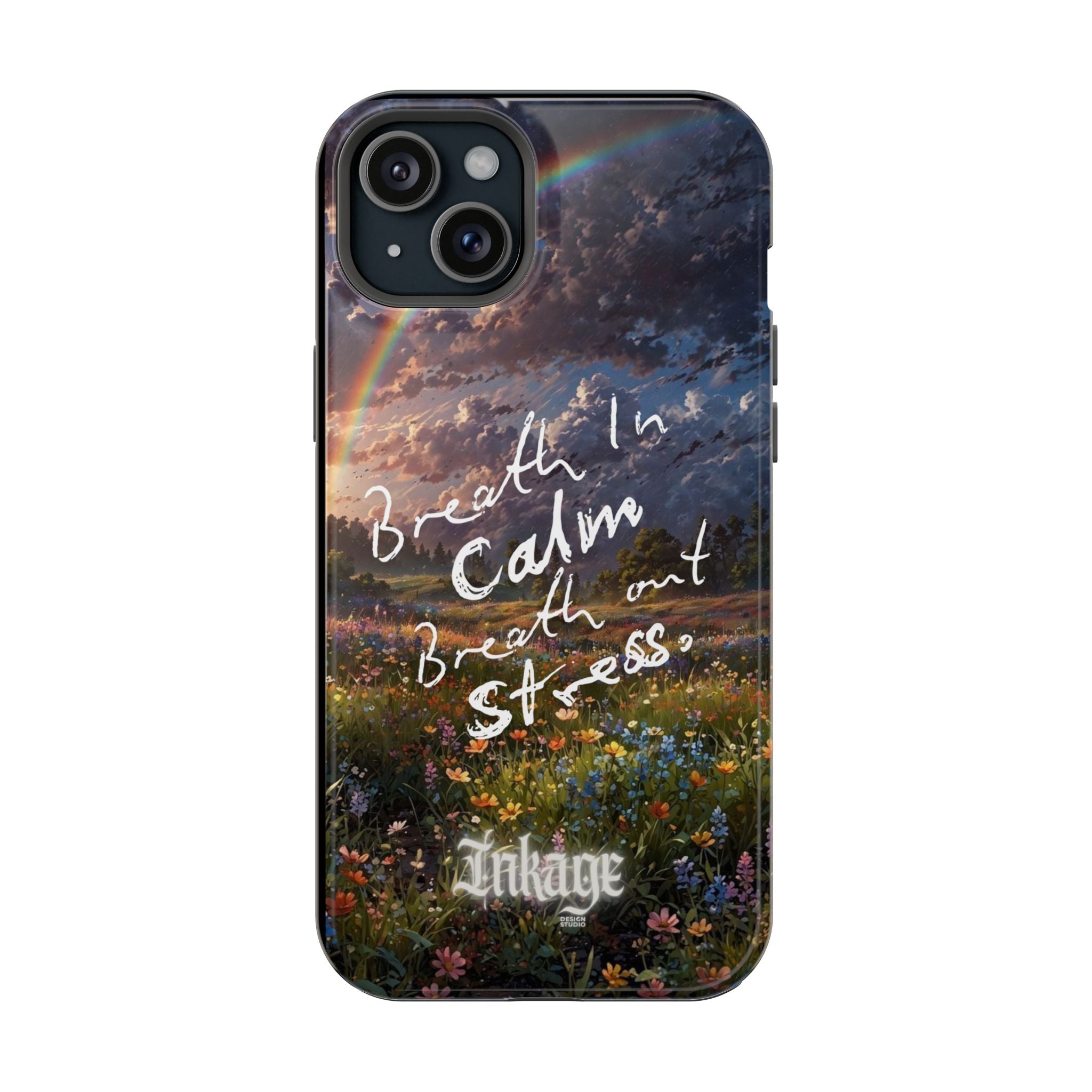 "Breath in Calm Breath out Stress" Magnetic Phone Cases (Quote)