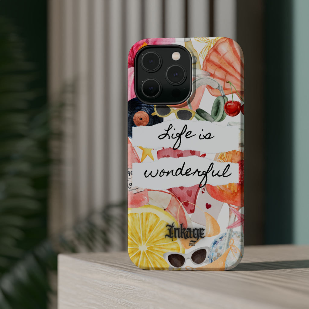 "Life is Wonderful" Quote Magnetic Phone Cases