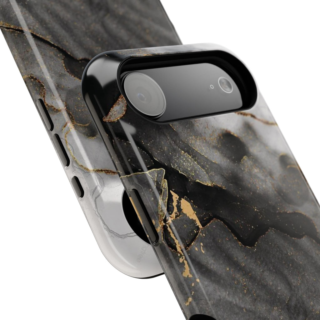 White Noir Marble Gold Foil Magnetic Phone Cases