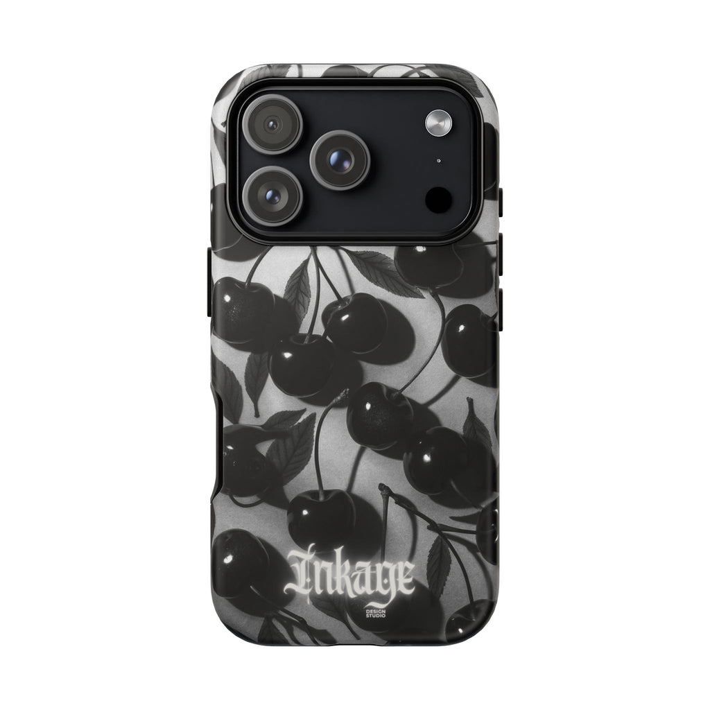 Black Cherry Print Tough Phone Cases (Minimal)