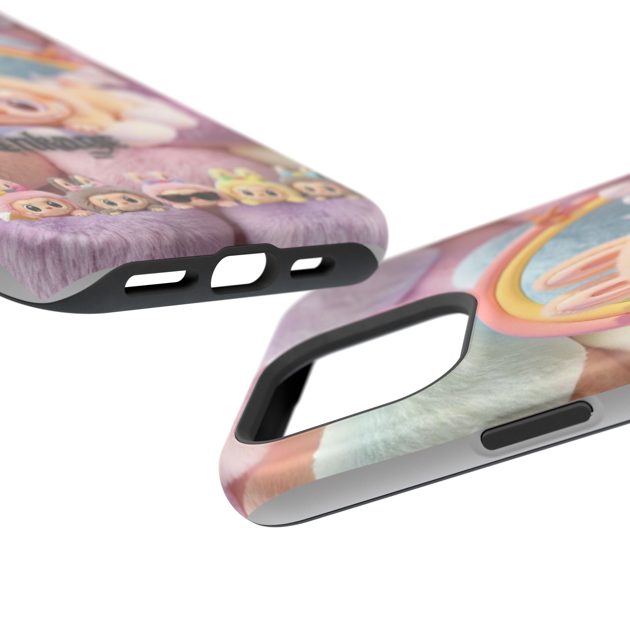Pastel Rainbow Labubu Magnetic Phone Cases (Animation)