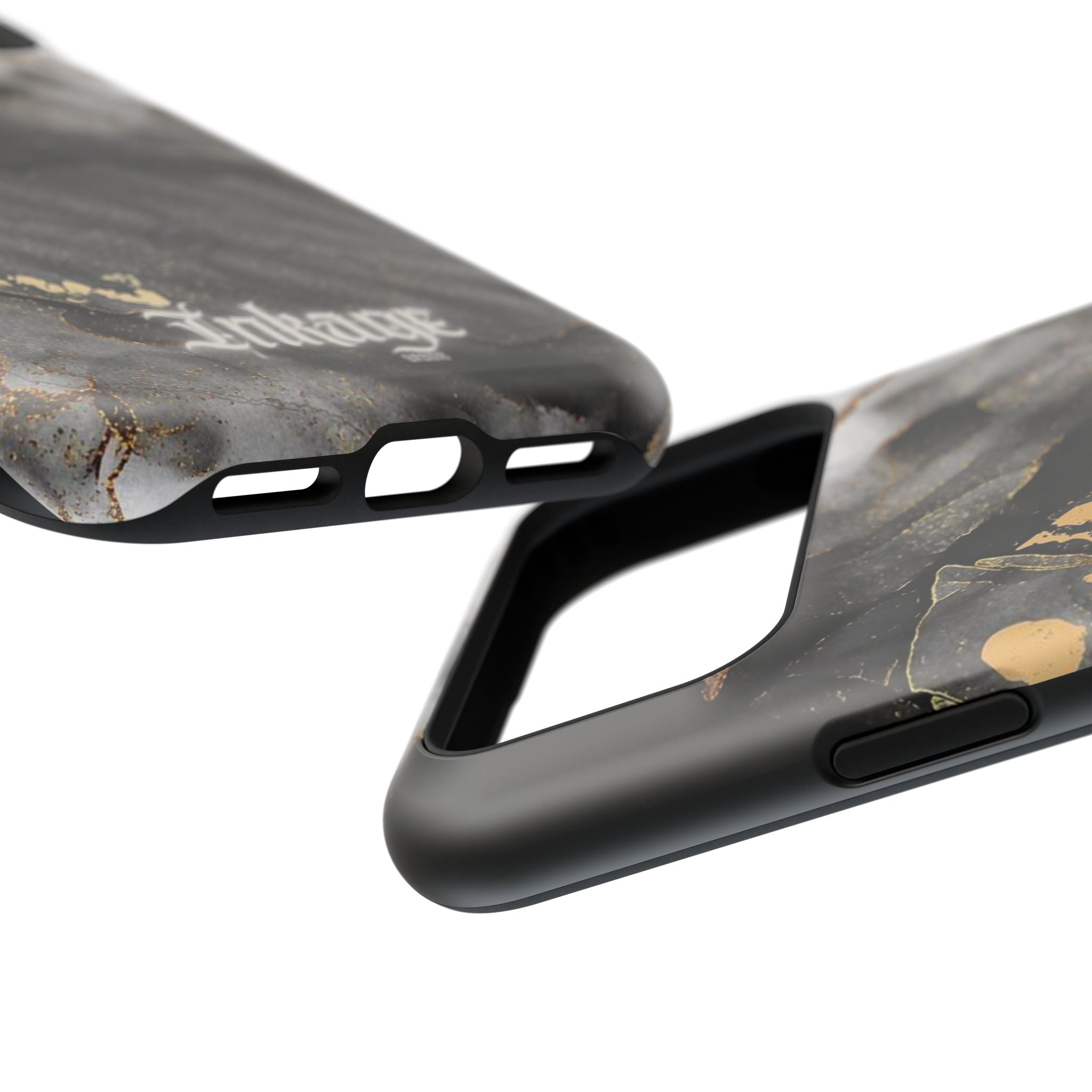 White Noir Marble Gold Foil Magnetic Phone Cases (Minimal)