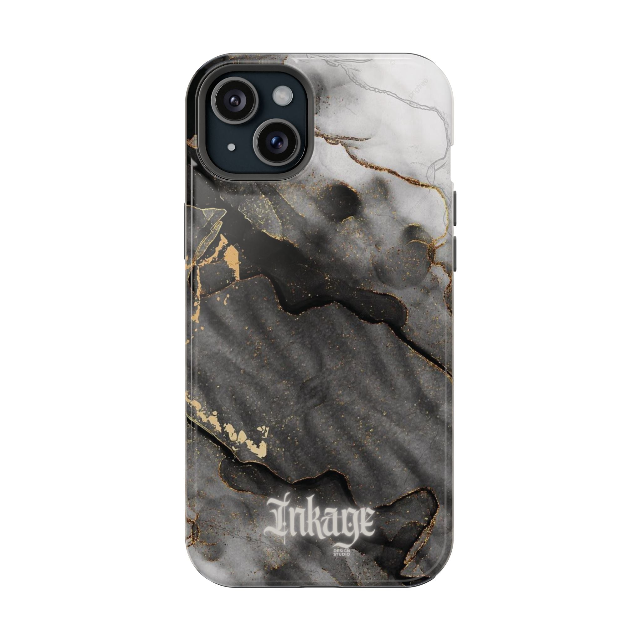 White Noir Marble Gold Foil Magnetic Phone Cases