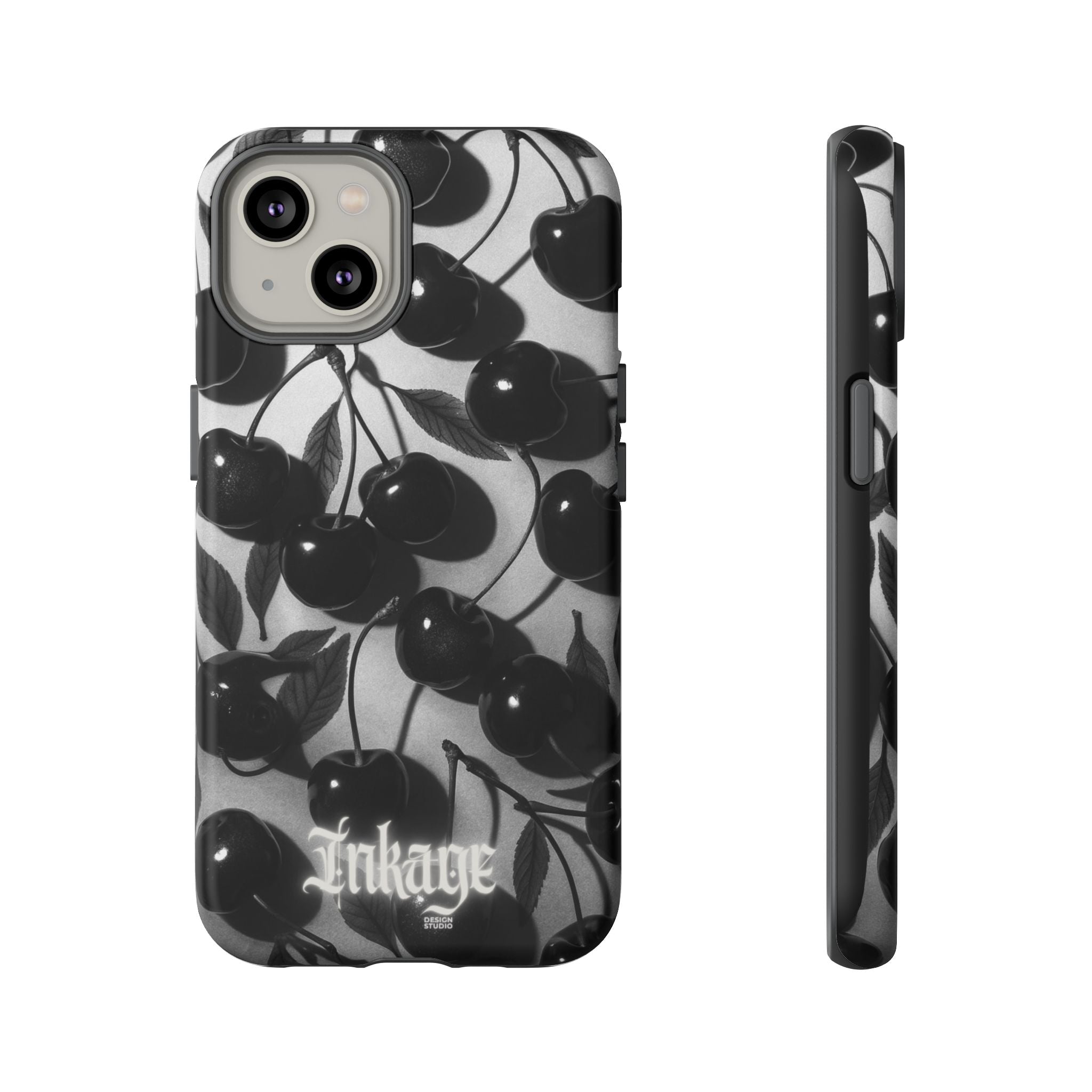 Black Cherry Print Tough Phone Cases (Minimal)