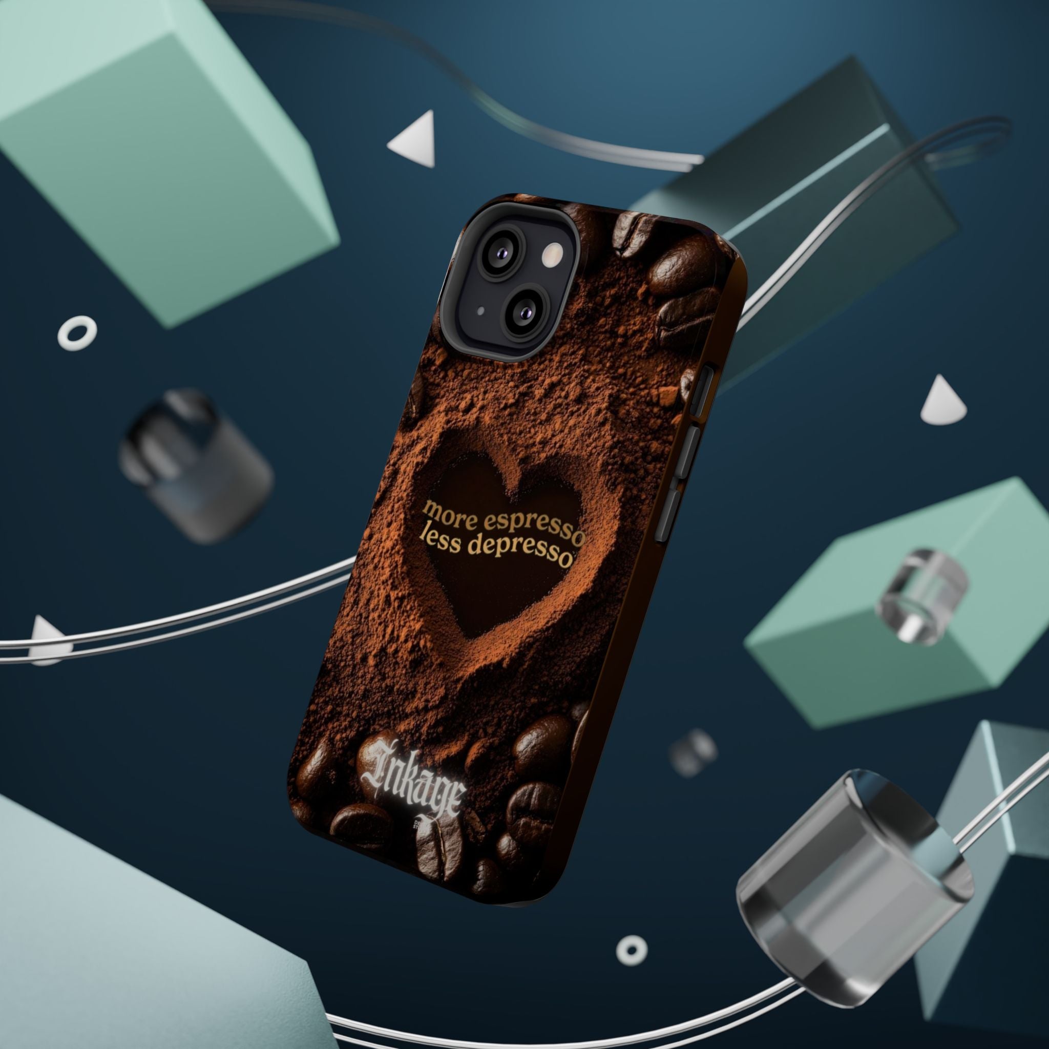 "More Espresso Less Depresso" Magnetic Phone Cases (Quote)