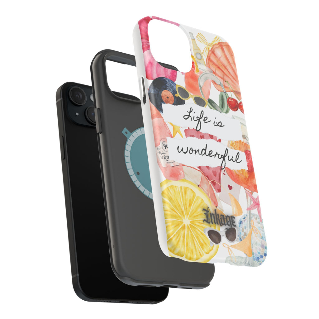 "Life is Wonderful" Quote Magnetic Phone Cases (Quote)