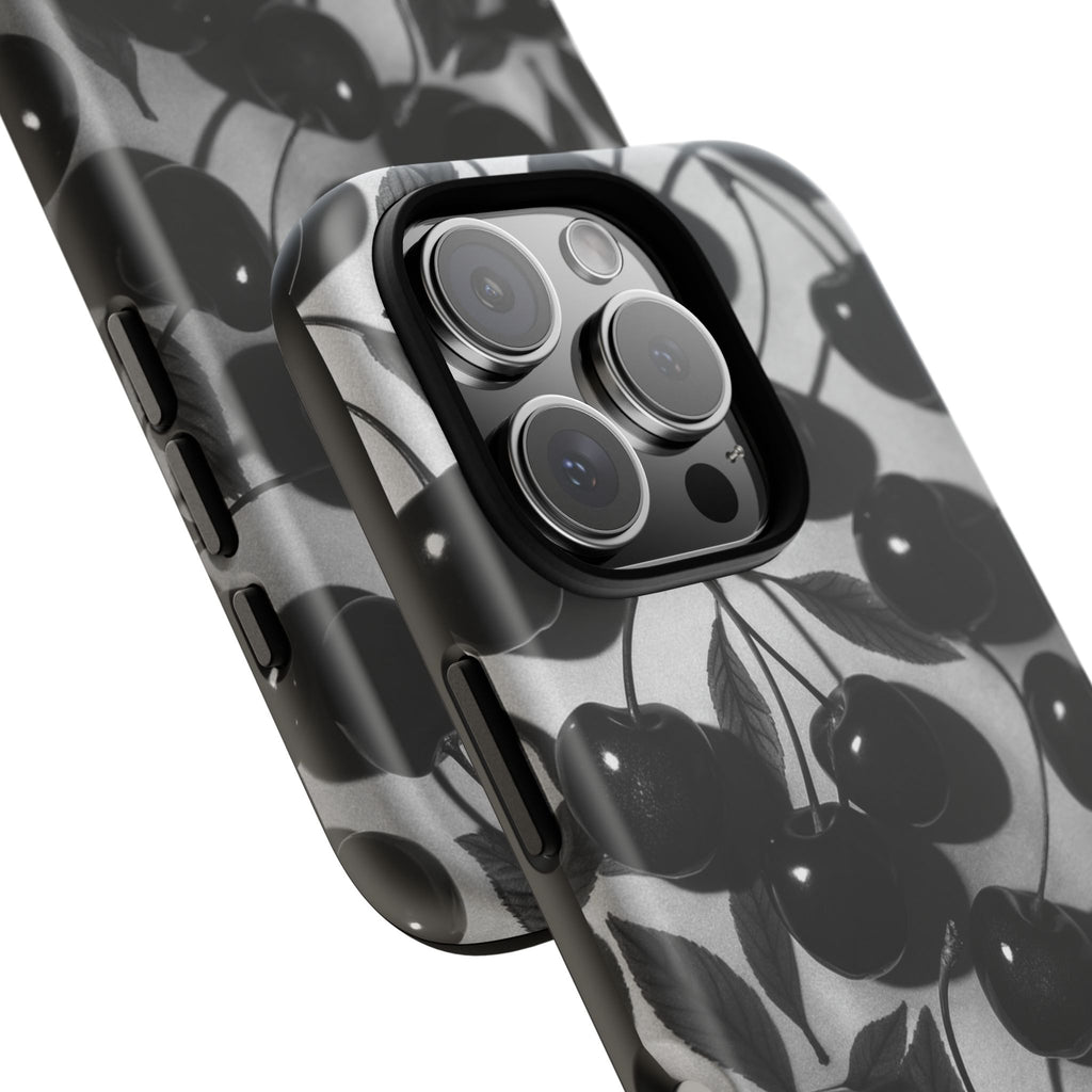 Black Cherry Print Tough Phone Cases (Minimal)