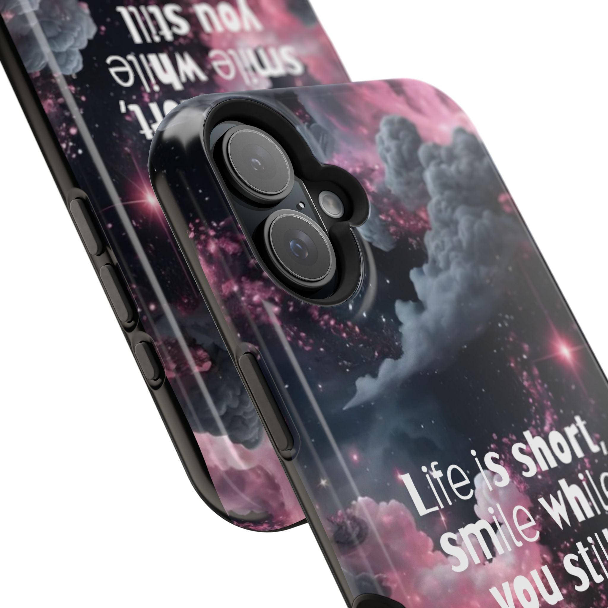 “Life is Short, Smile While You Still Have Teeth” Magnetic Phone Cases (Quote)