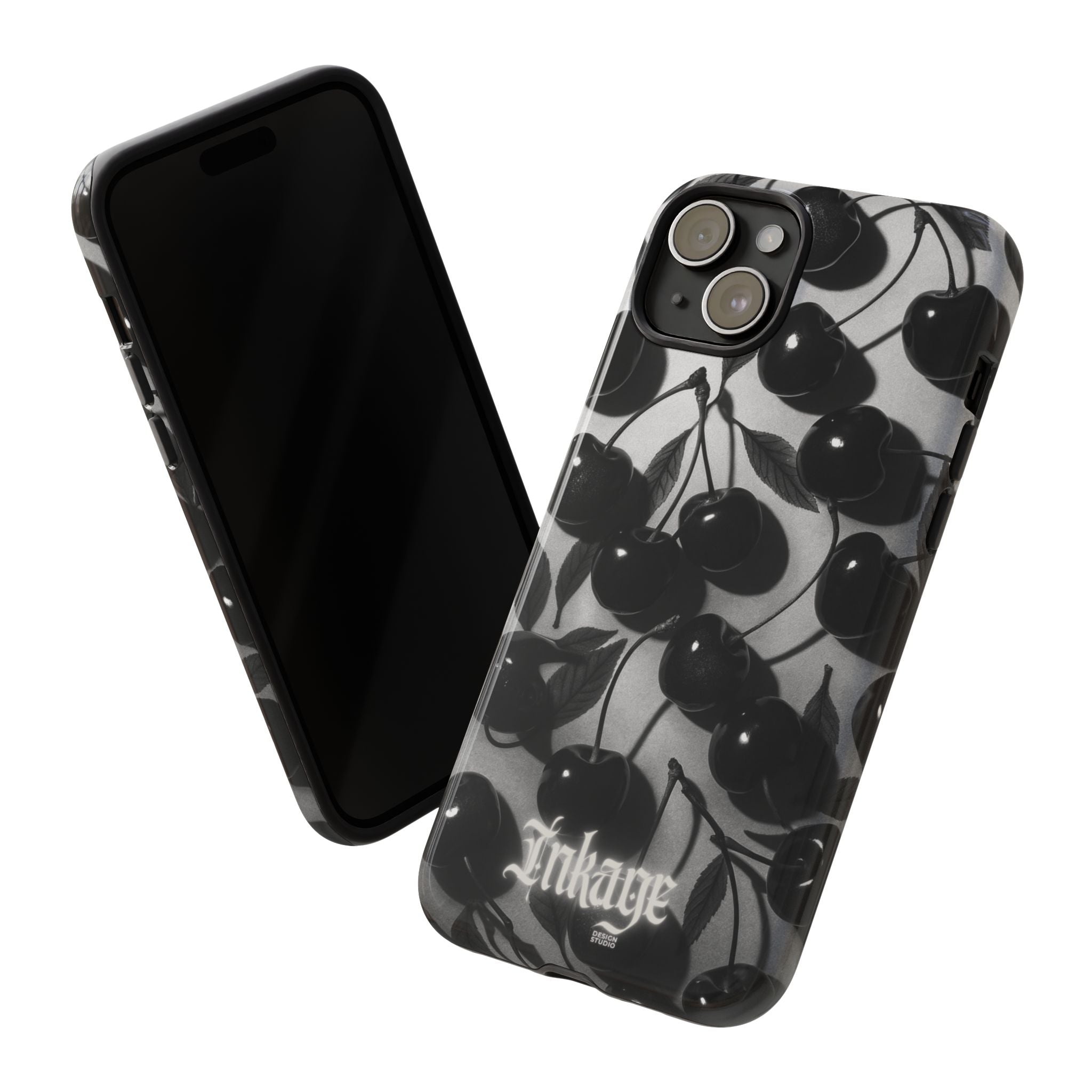 Black Cherry Print Tough Phone Cases (Minimal)