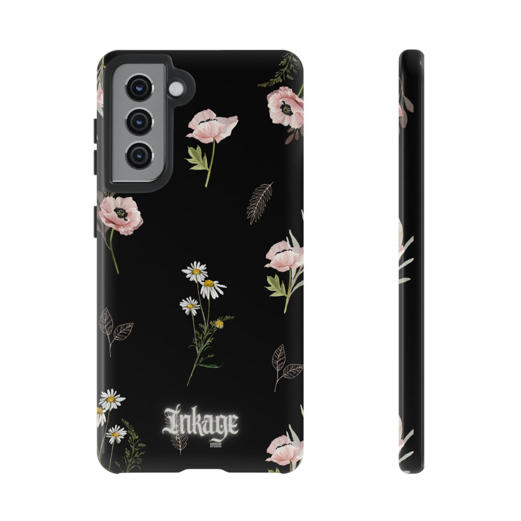 Elegant Black Florals Tough Phone Cases (Minimal)